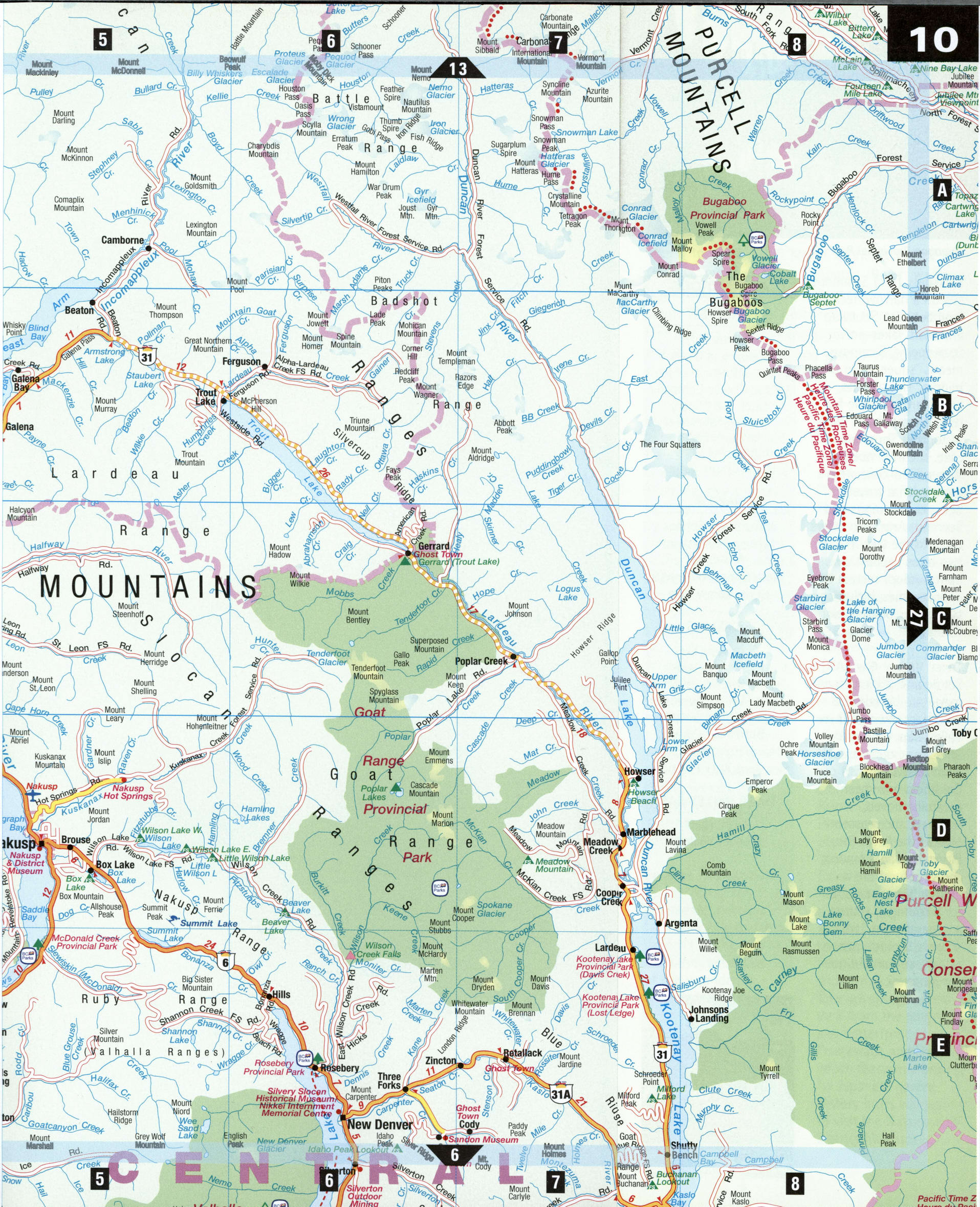 North Okanagan map. Detailed map of the surroundings of Sicamous with roads, villages, names of rivers and streams, mountains, and hills. North Okanagan map. Detailed map of the surroundings of Sicamous with roads, villages, names of rivers and streams, mountains, and hills.