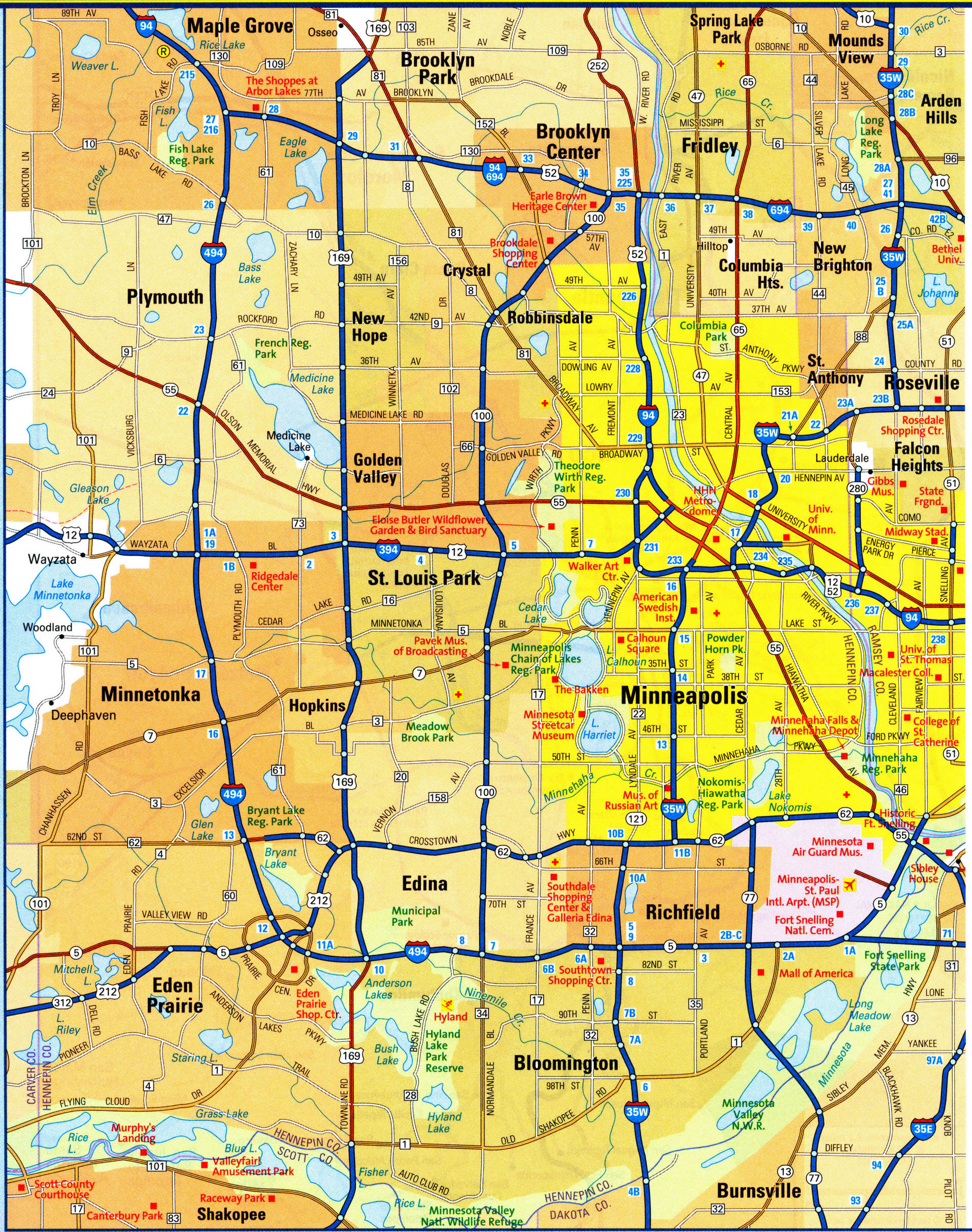 map of Minneapolis city. Detailed updated map of all roads in Minneapolis city and the suburbs map of Minneapolis city. Detailed updated map of all roads in Minneapolis city and the suburbs