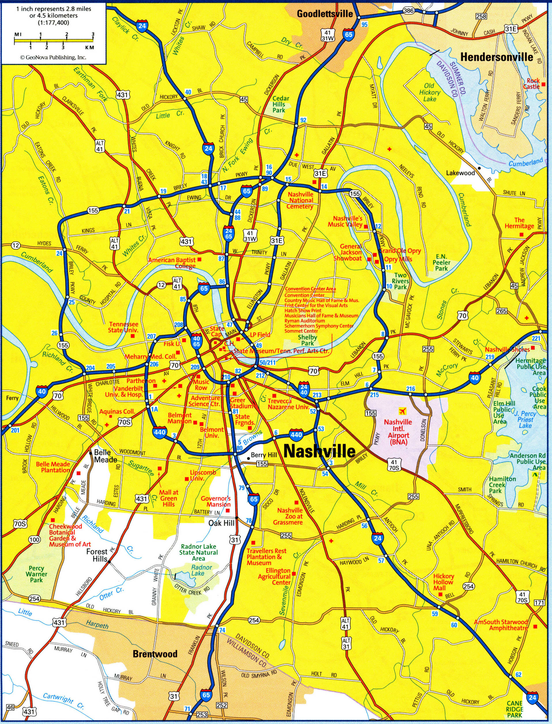 map of Nashville city. Detailed updated map of all roads in Nashville and the suburbs map of Nashville city. Detailed updated map of all roads in Nashville and the suburbs
