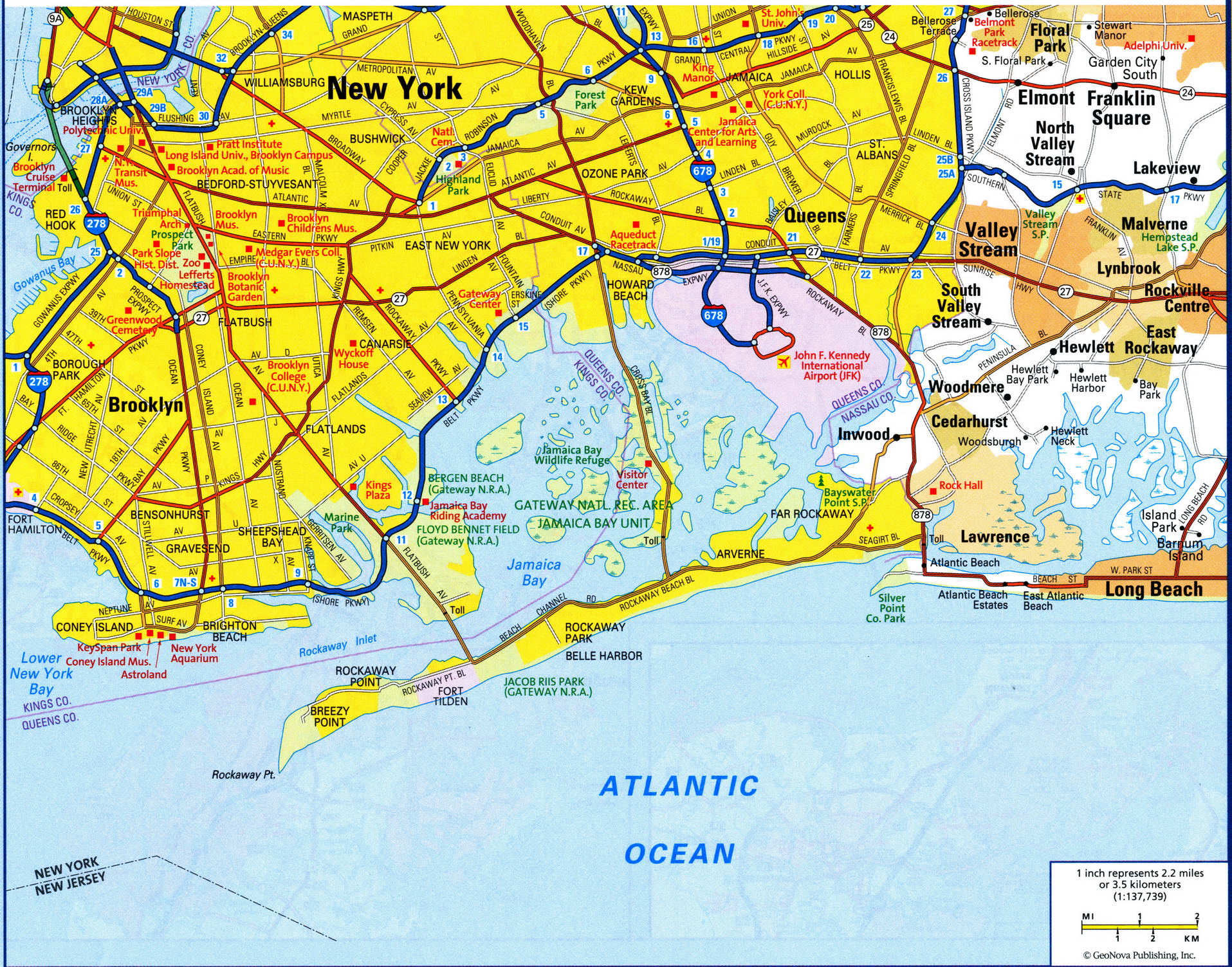 Map of East New York city. Detailed updated map of all roads in New York and the suburbs Map of East New York city. Detailed updated map of all roads in New York and the suburbs