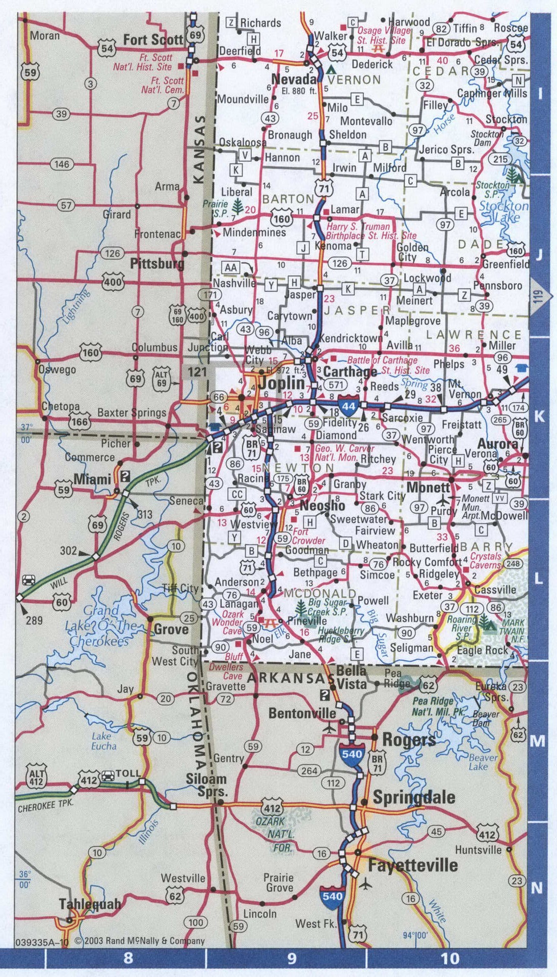 Missouri western map