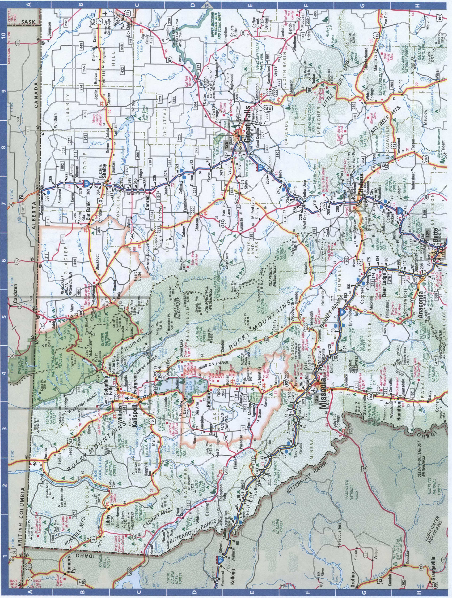 Montana west map. Detailed map of all roads in Western Montana with distances between cities and towns. Montana west map. Detailed map of all roads in Western Montana with distances between cities and towns.