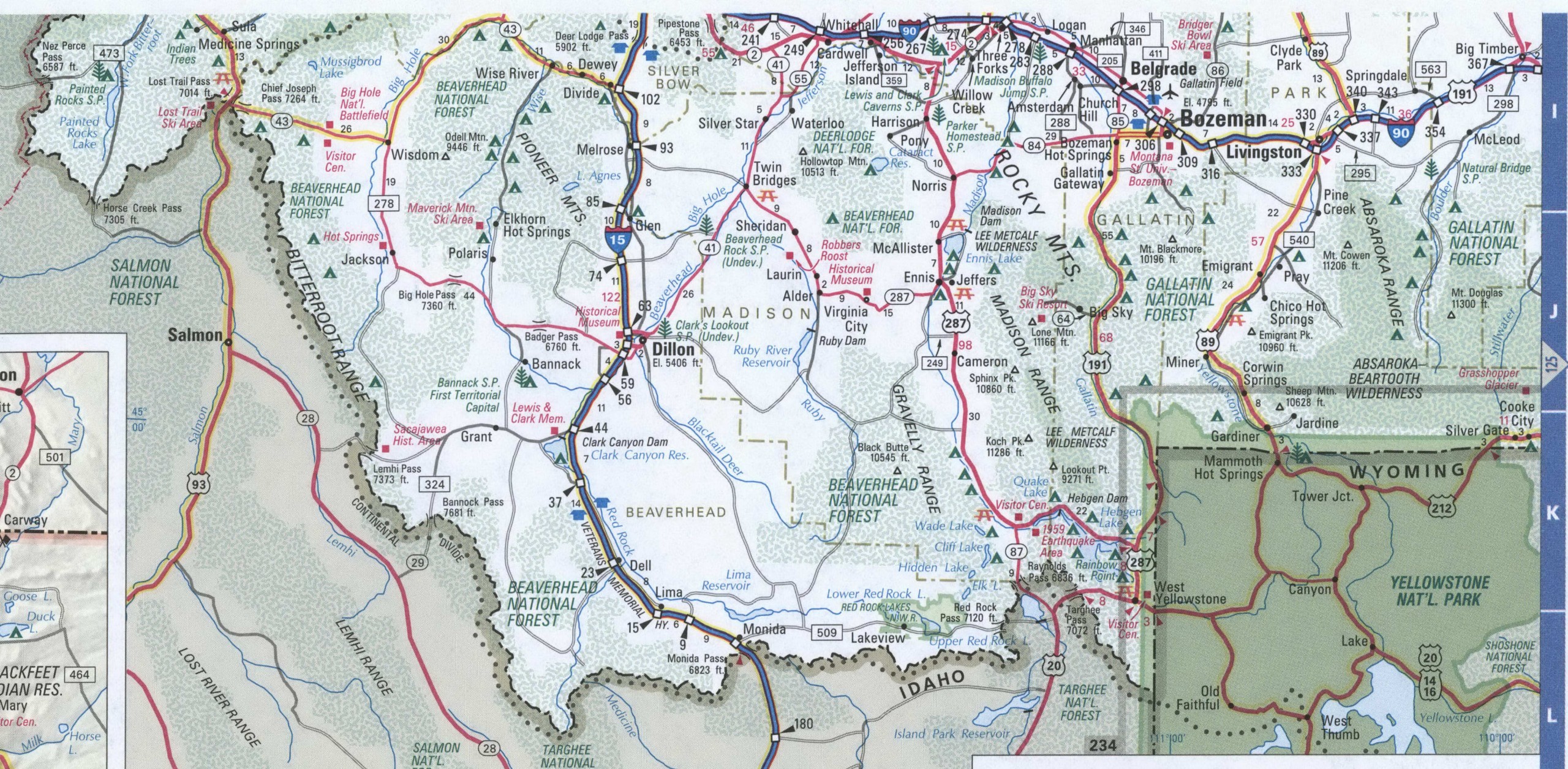 Montana western map