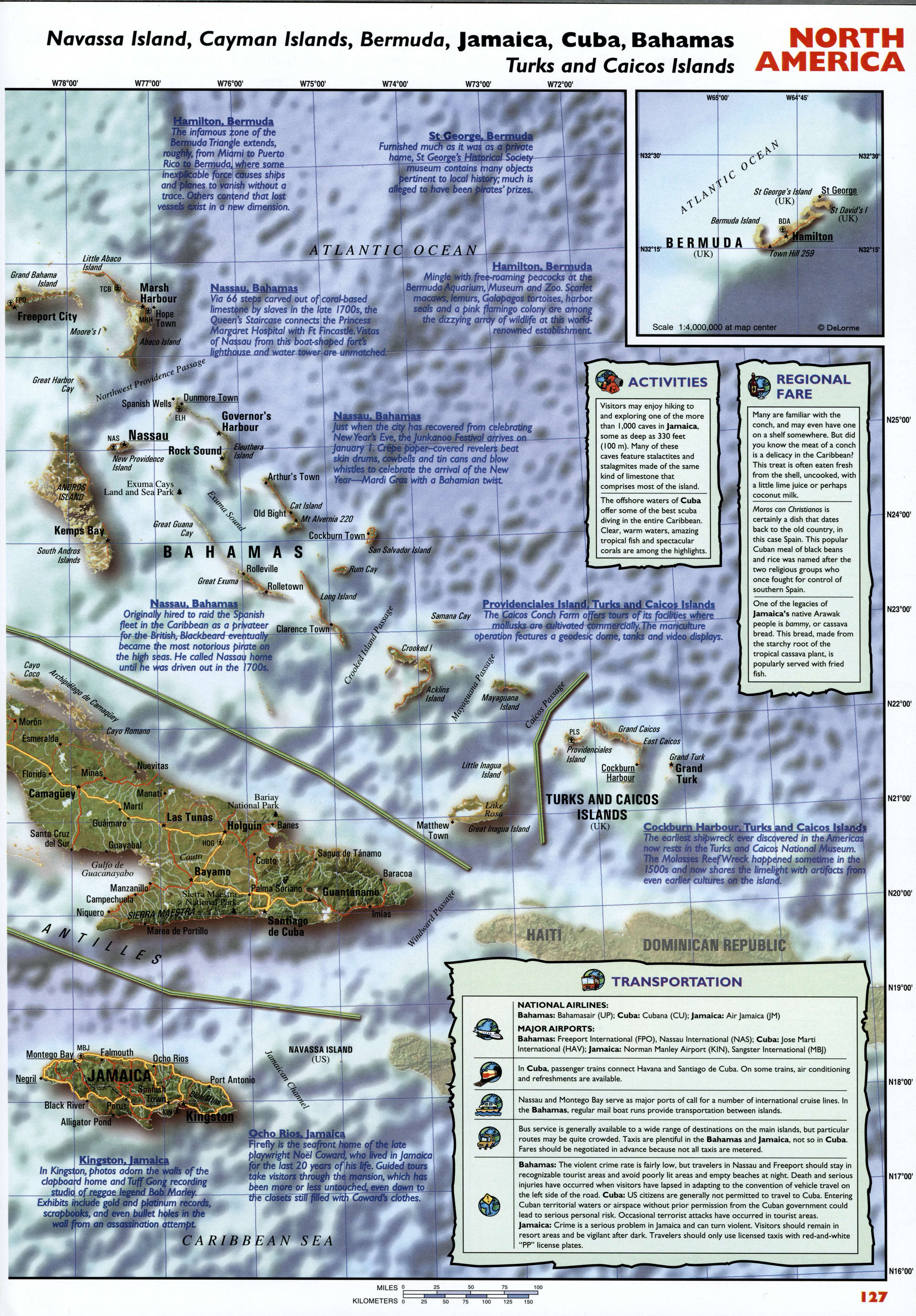 Tourist map Cuba and Bahamas. Detailed tourist map of Cuba and the Bahamas with cities and towns Tourist map Cuba and Bahamas. Detailed tourist map of Cuba and the Bahamas with cities and towns