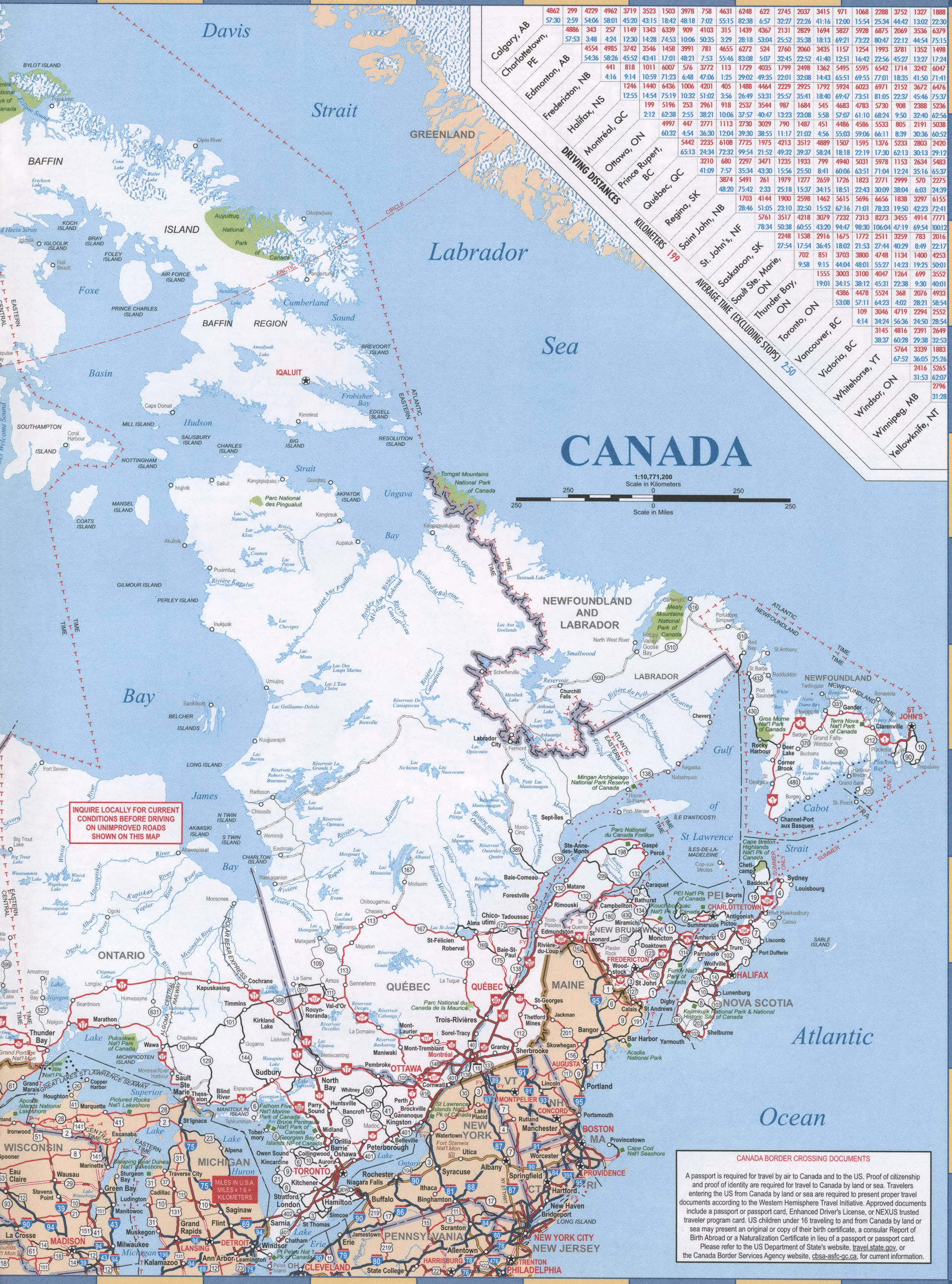 Canada highway map. Detailed map of Canada with roads and highways Canada highway map. Detailed map of Canada with roads and highways