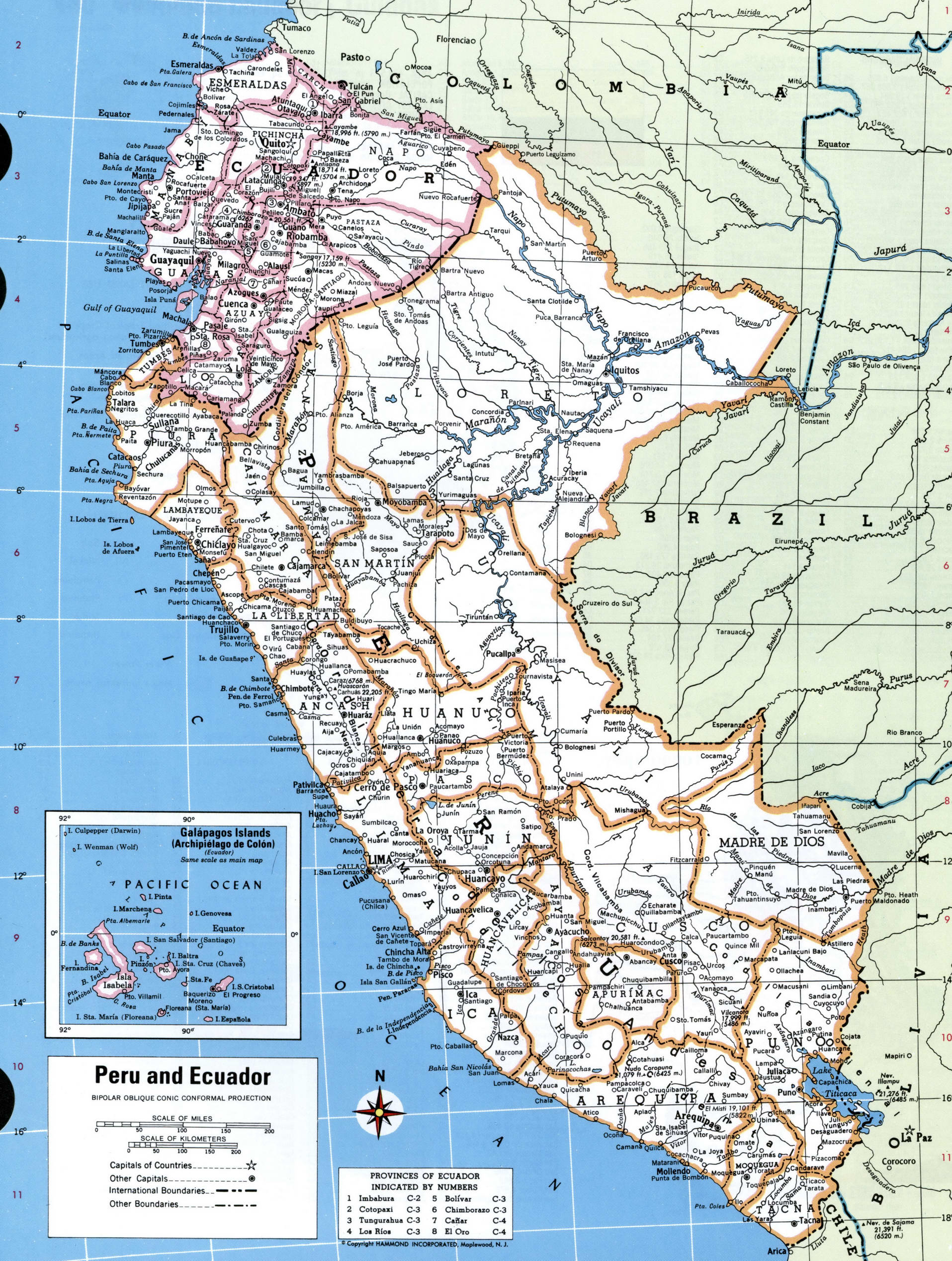 Ecuador map. Detailed map of Ecuador with cities, towns, borders, and names of regions Ecuador map. Detailed map of Ecuador with cities, towns, borders, and names of regions