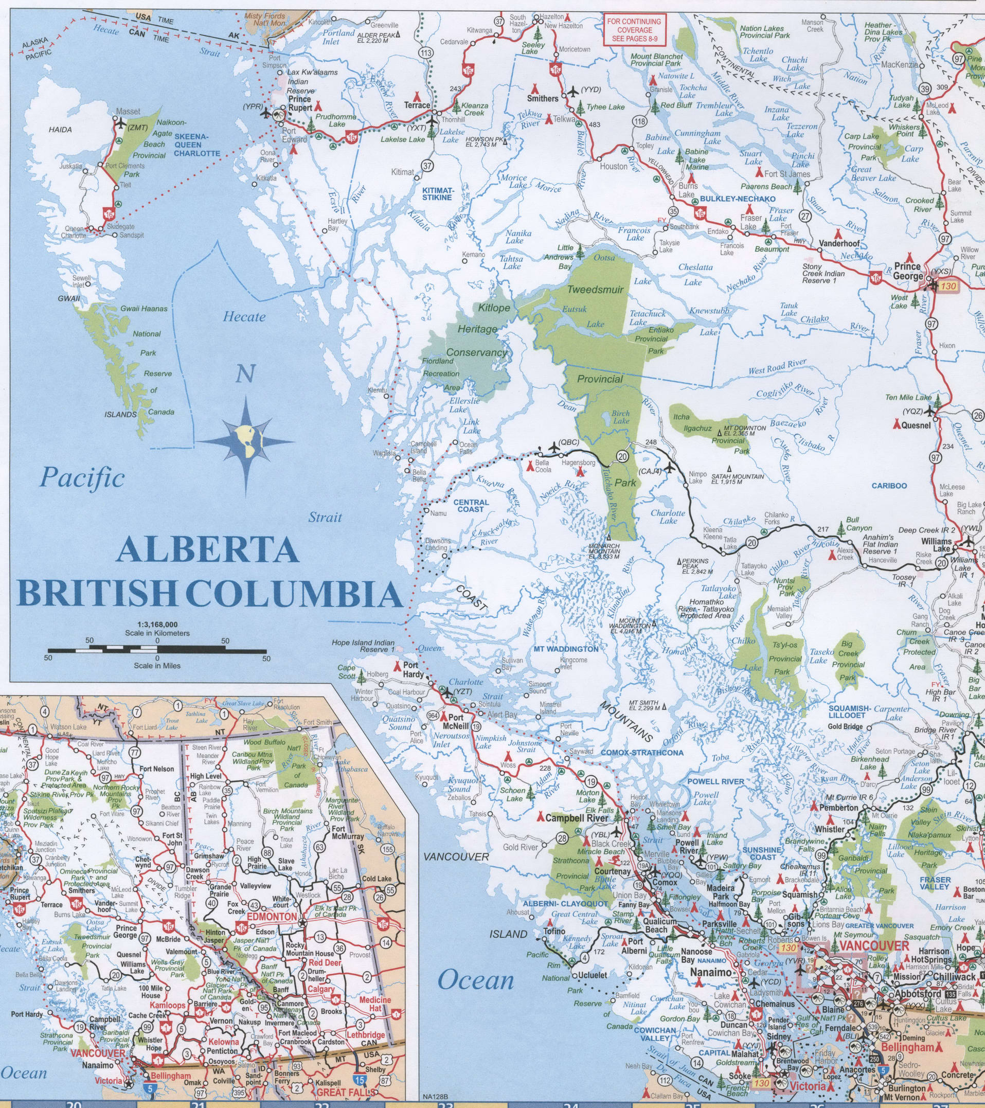 Alberta large map. Detailed map of Alberta & British Columbia with roads, highways, cities, towns, and villages. Alberta large map. Detailed map of Alberta & British Columbia with roads, highways, cities, towns, and villages.