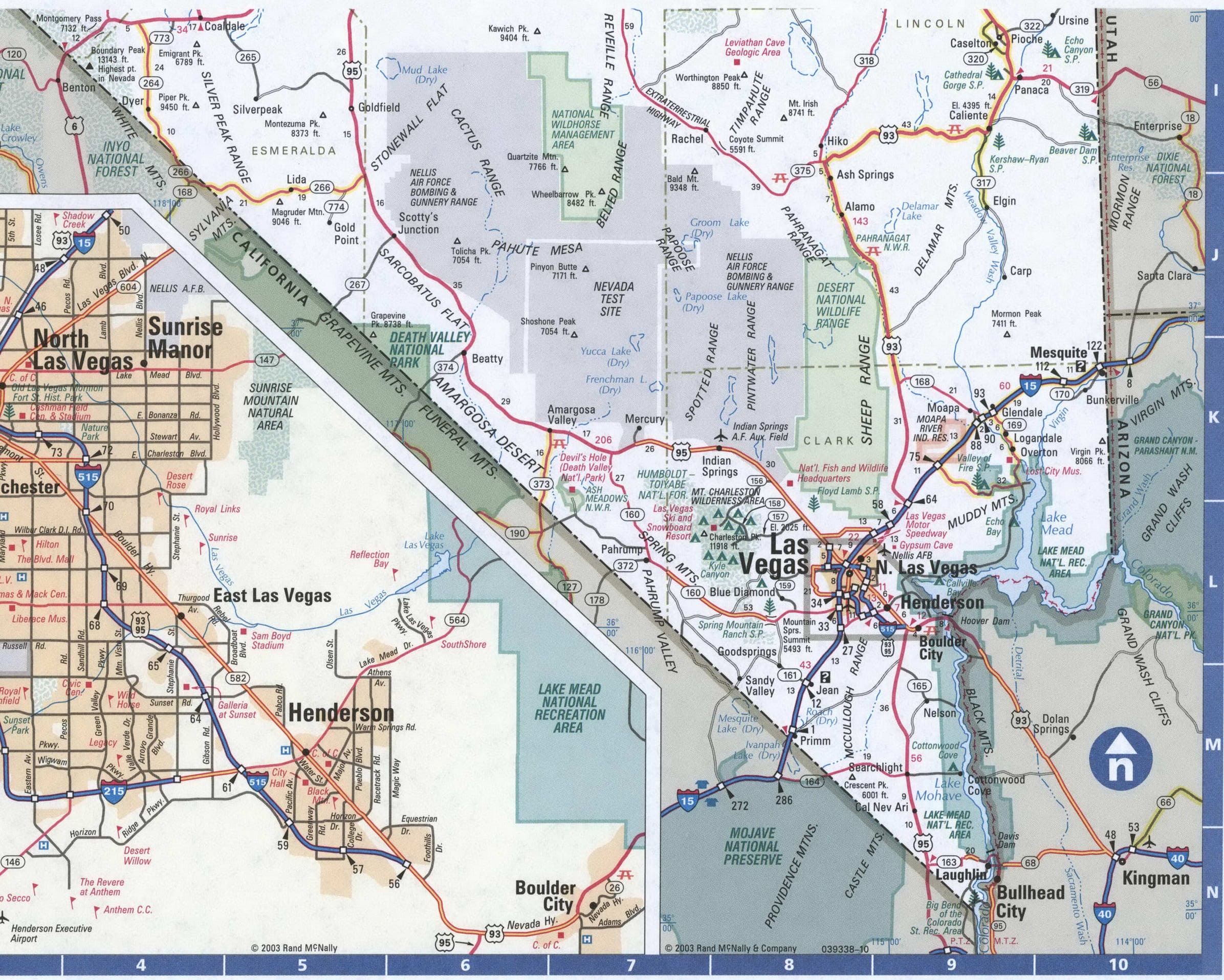 Nevada road map