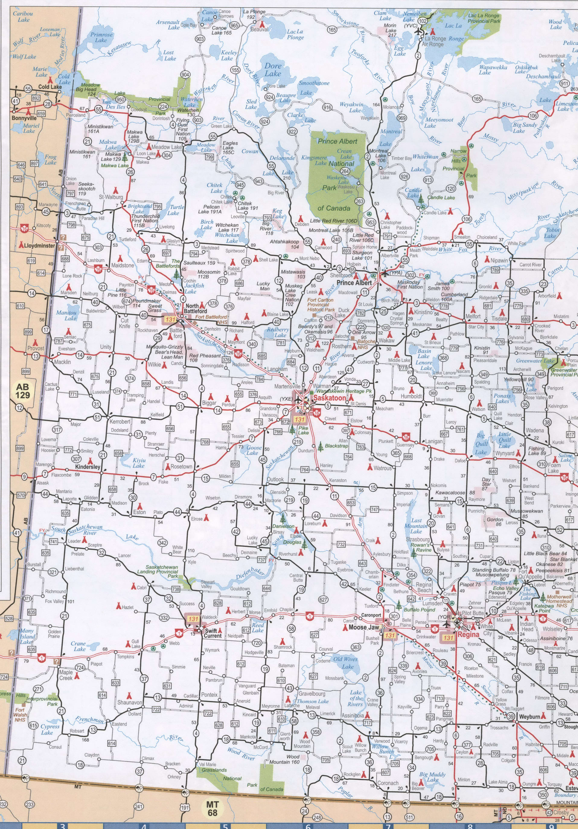 Saskatchewan map