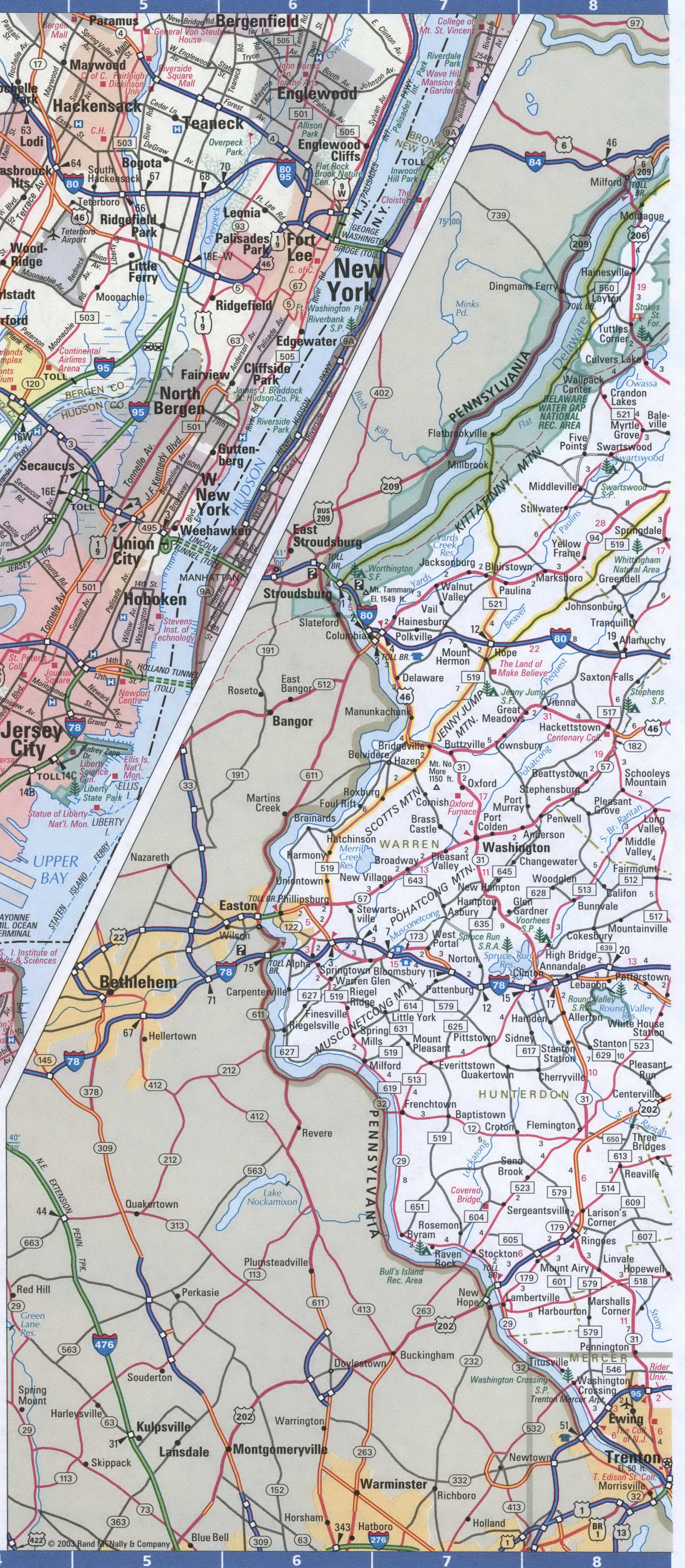 New Jersey map. Detailed map of all roads in New Jersey with distances between cities and towns. New Jersey map. Detailed map of all roads in New Jersey with distances between cities and towns.