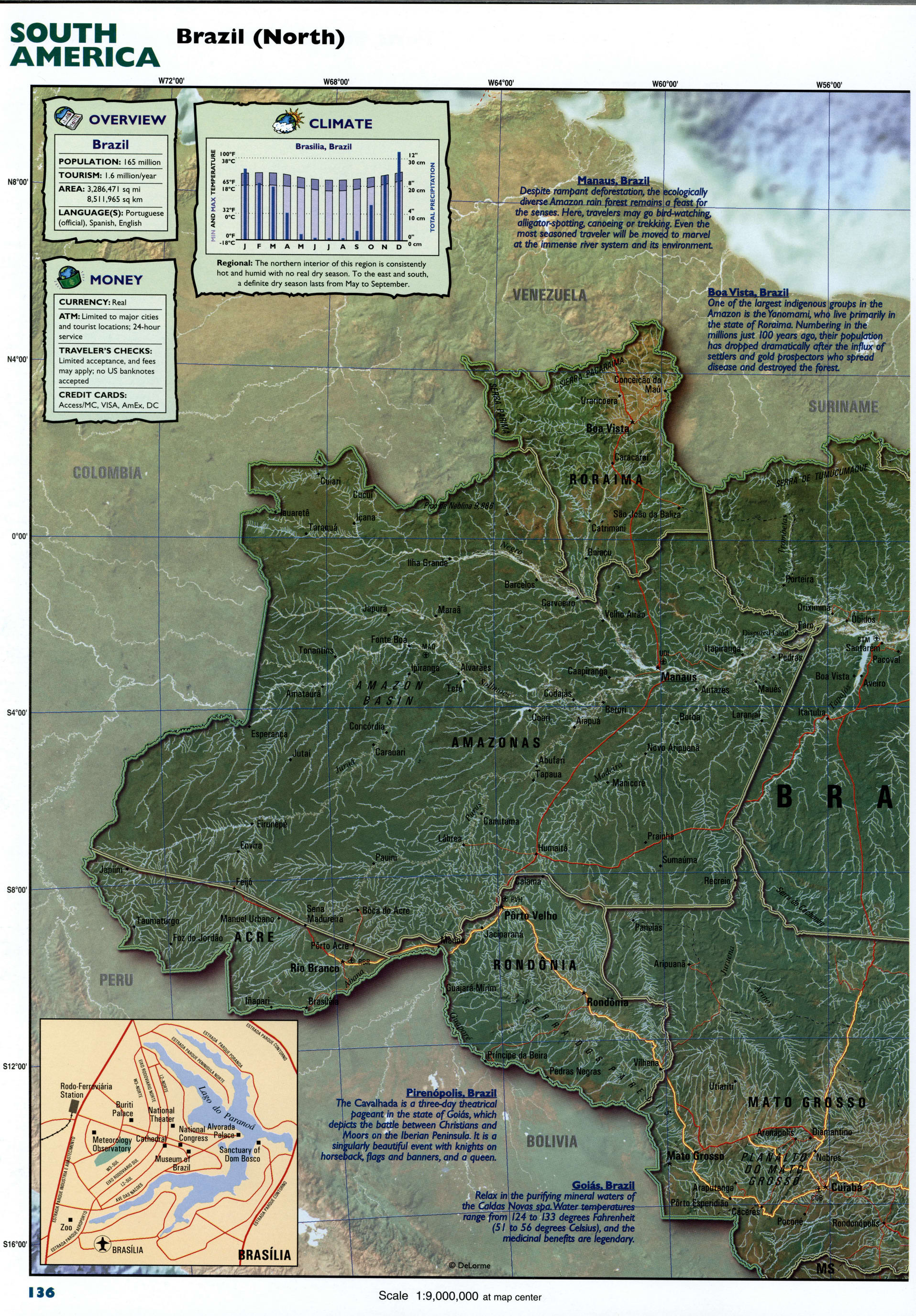 North Brazil map. A detailed physical map of the northern part of Brazil with cities and towns. North Brazil map. A detailed physical map of the northern part of Brazil with cities and towns.