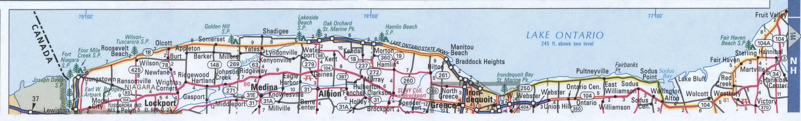 NorthWest New York map