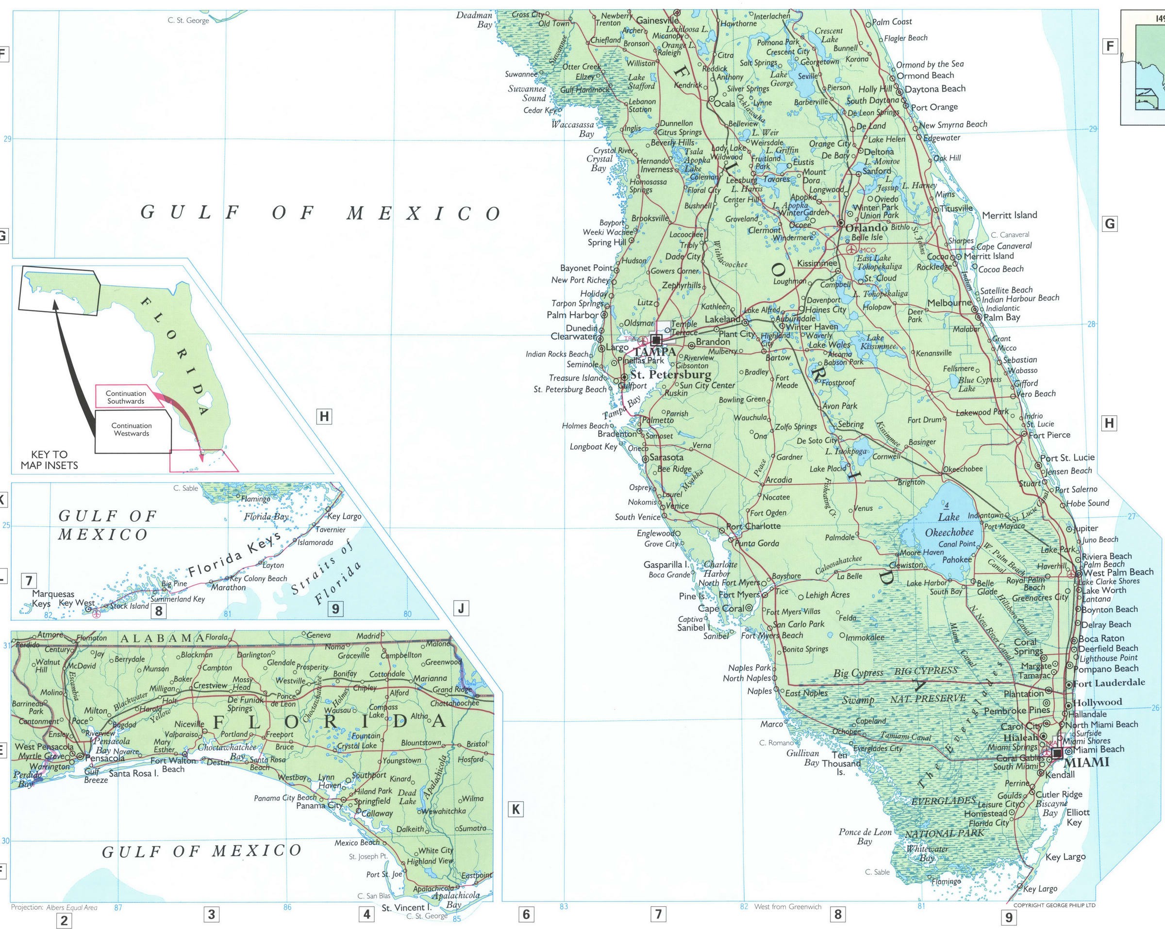 South-Eastern USA Florida. Detailed physical map of the Southeast USA Florida South-Eastern USA Florida. Detailed physical map of the Southeast USA Florida