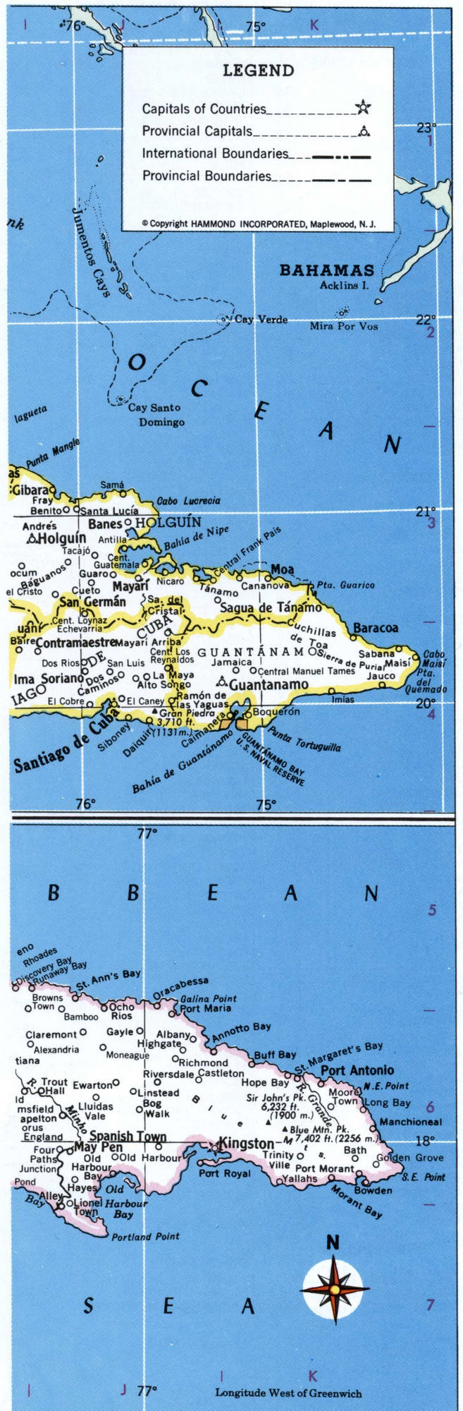 West Indies detailed map West Indies detailed map