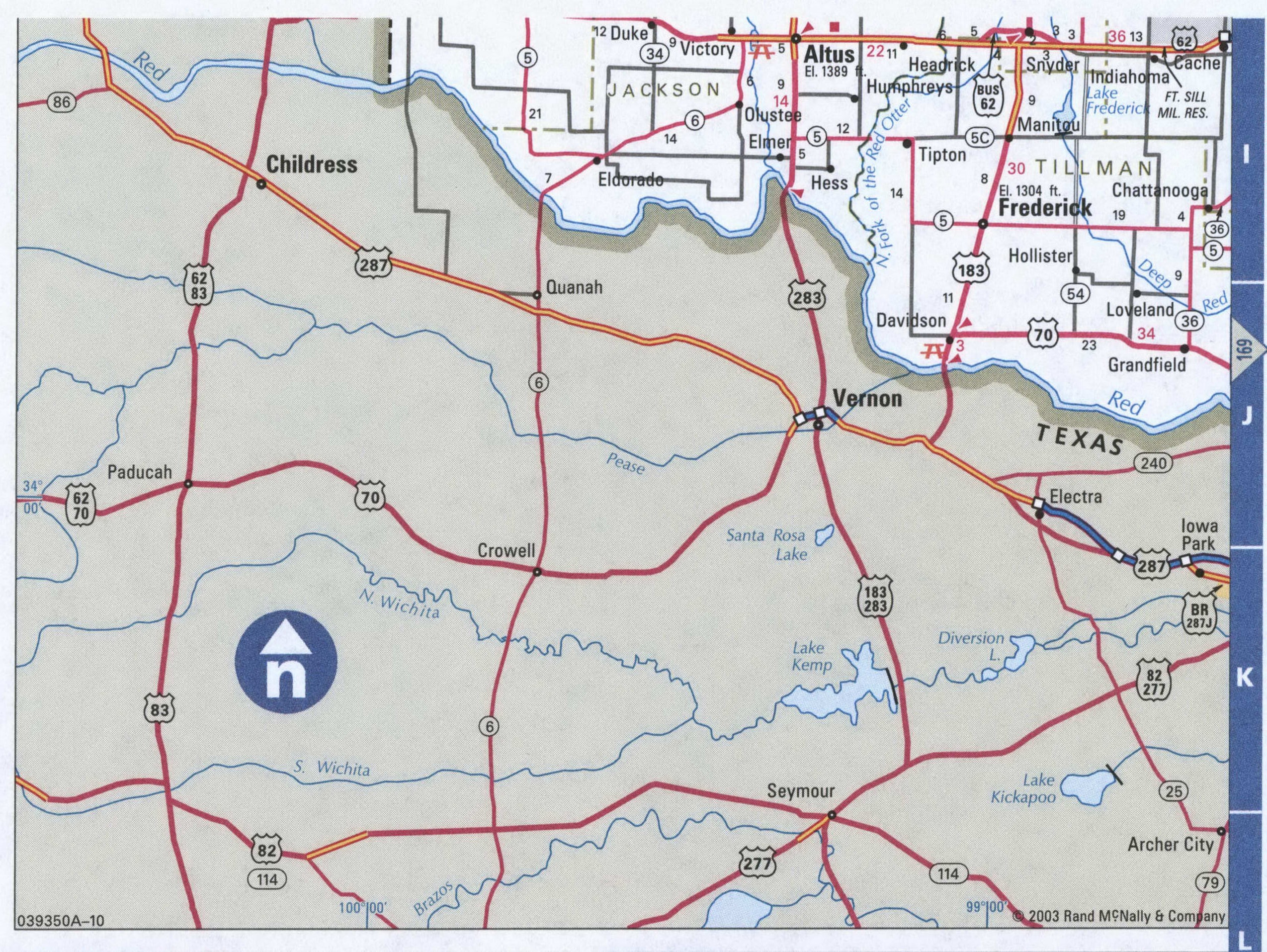 West Oklahoma map. Detailed map of Oklahoma with road numbers and distances between cities. West Oklahoma map. Detailed map of Oklahoma with road numbers and distances between cities.