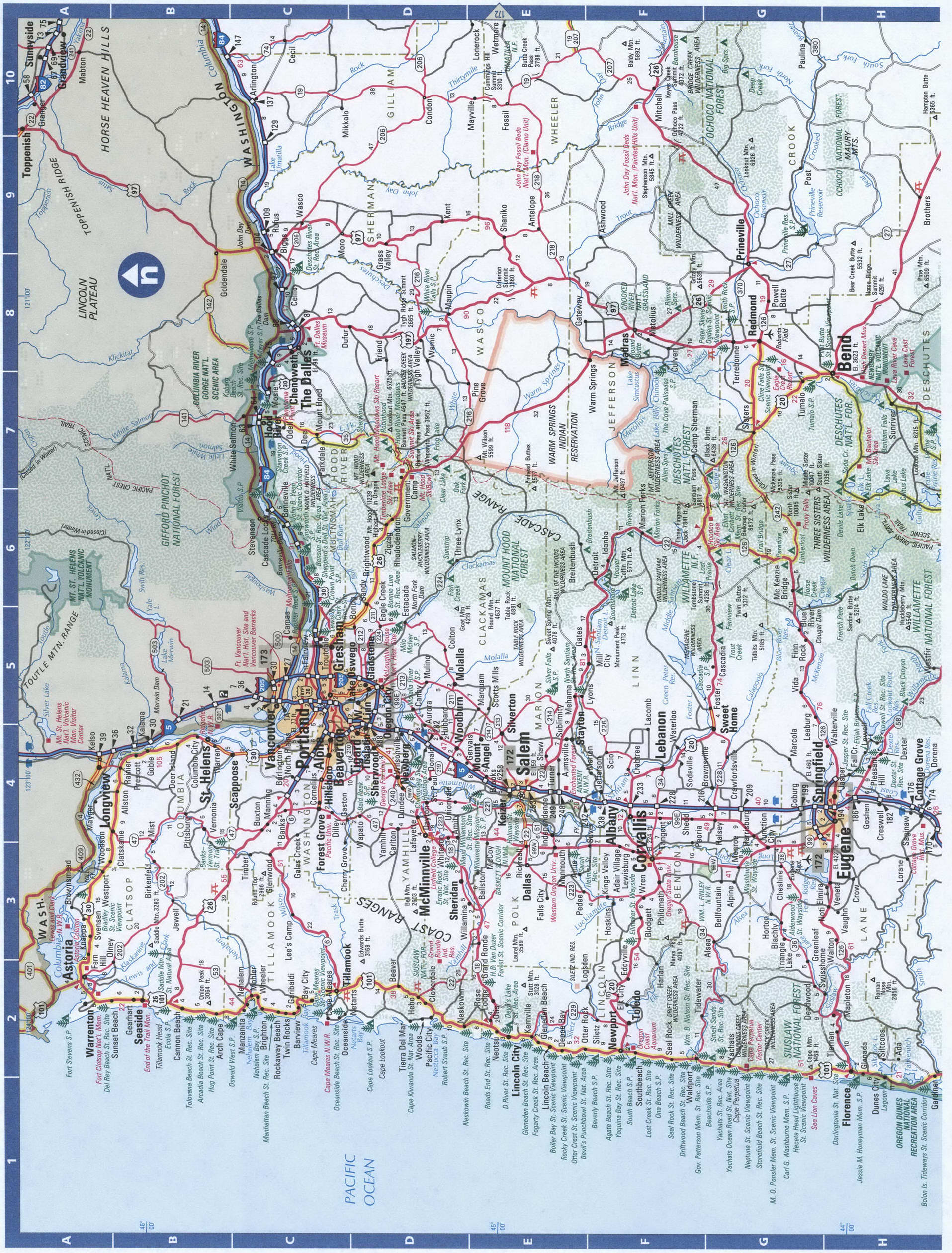Western Oregon map. Detailed map of all roads in Western Oregon with distances between cities and towns. Western Oregon map. Detailed map of all roads in Western Oregon with distances between cities and towns.