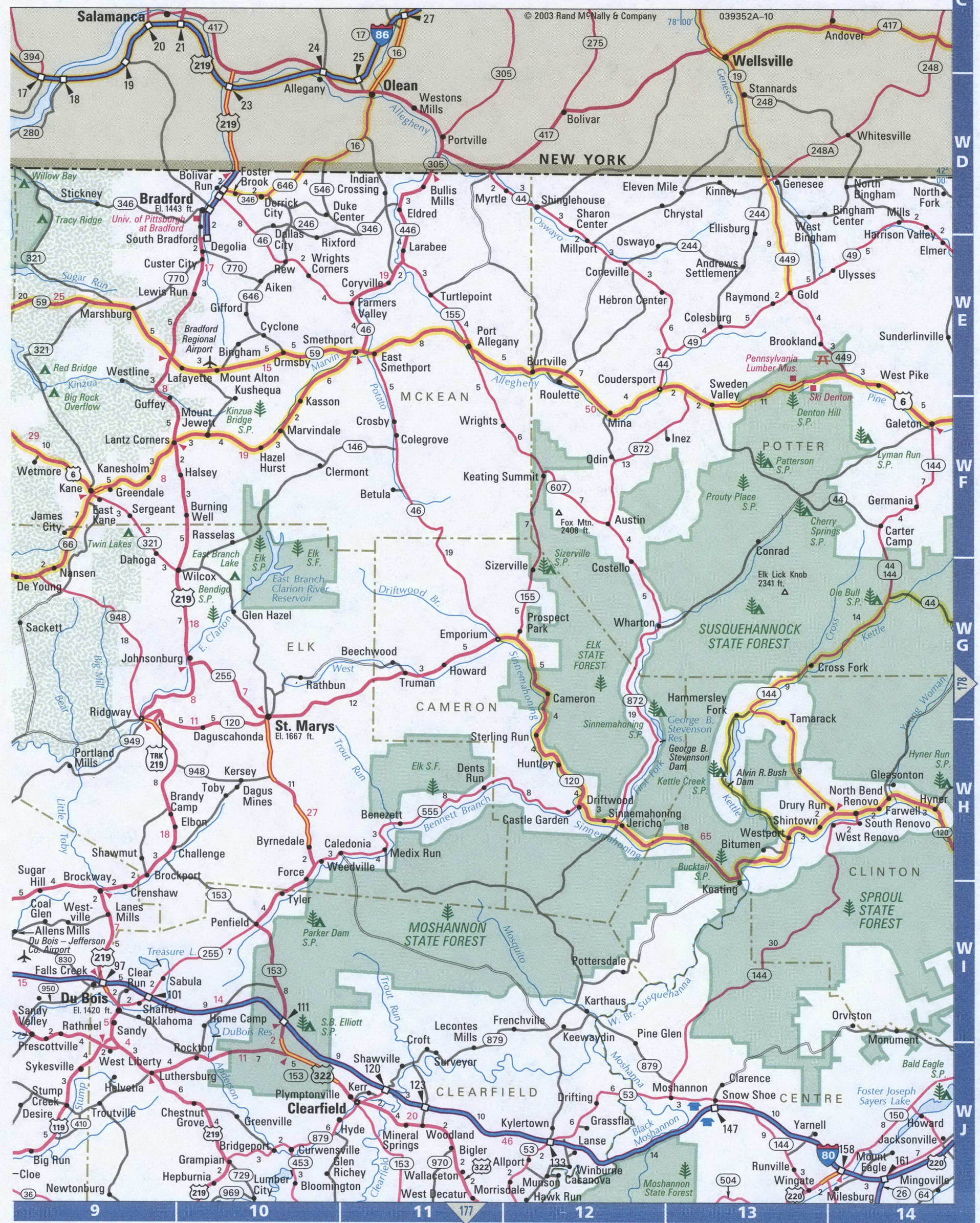 NorthWest Pennsylvania road map. Detailed map of all roads in Northern Pennsylvania with distances between cities and towns. NorthWest Pennsylvania road map. Detailed map of all roads in Northern Pennsylvania with distances between cities and towns.