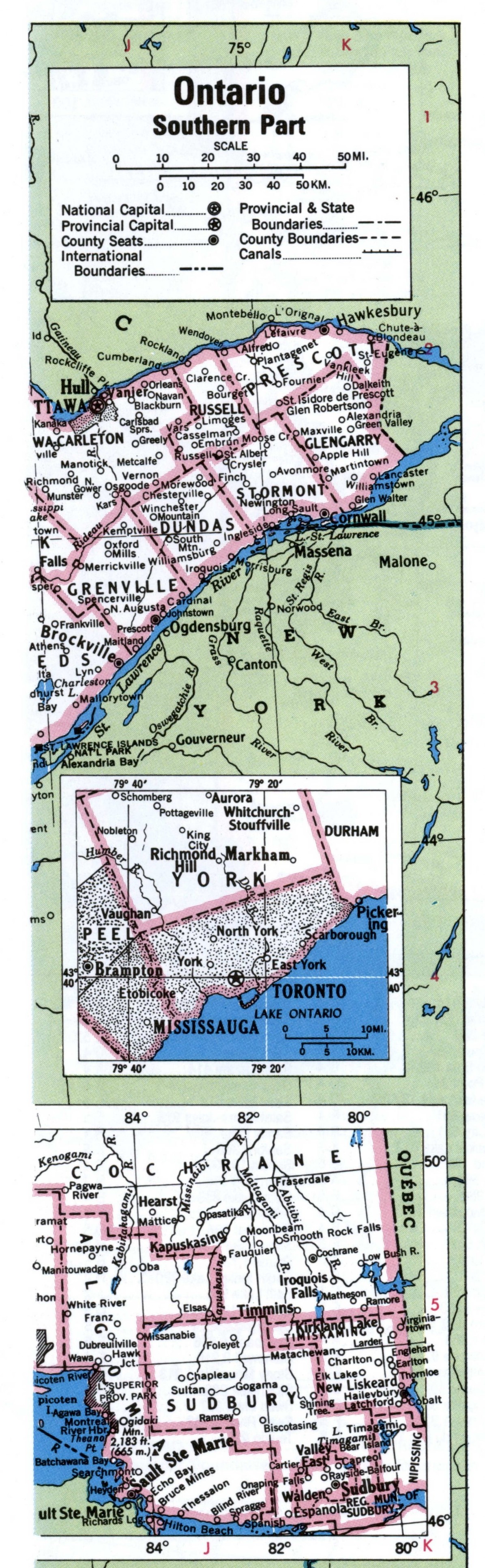 Southern Ontario map. Detailed map of Southern Ontario with cities and towns Southern Ontario map. Detailed map of Southern Ontario with cities and towns