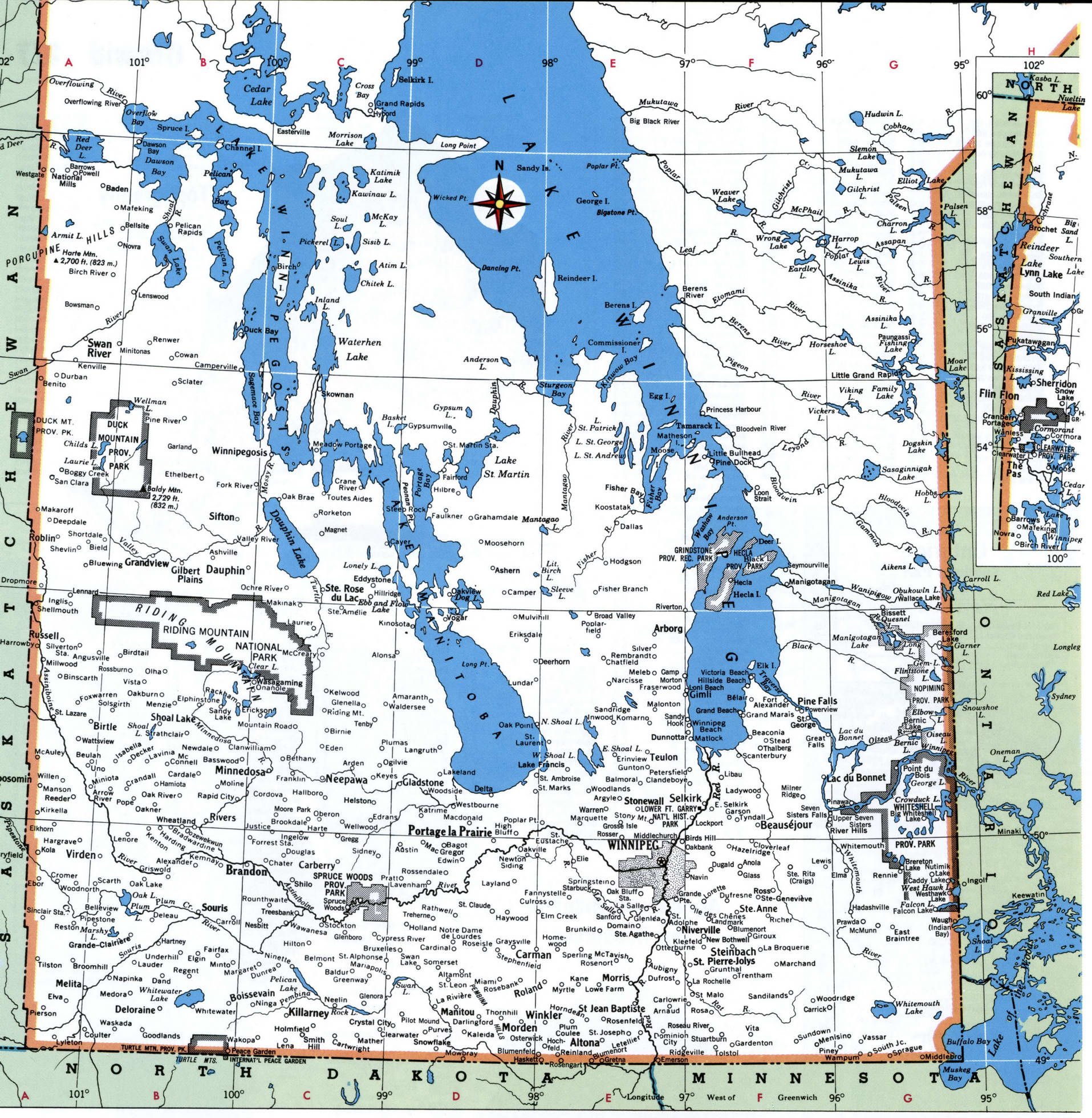 Manitoba map regions. Detailed map of Manitoba with cities and towns Manitoba map regions. Detailed map of Manitoba with cities and towns