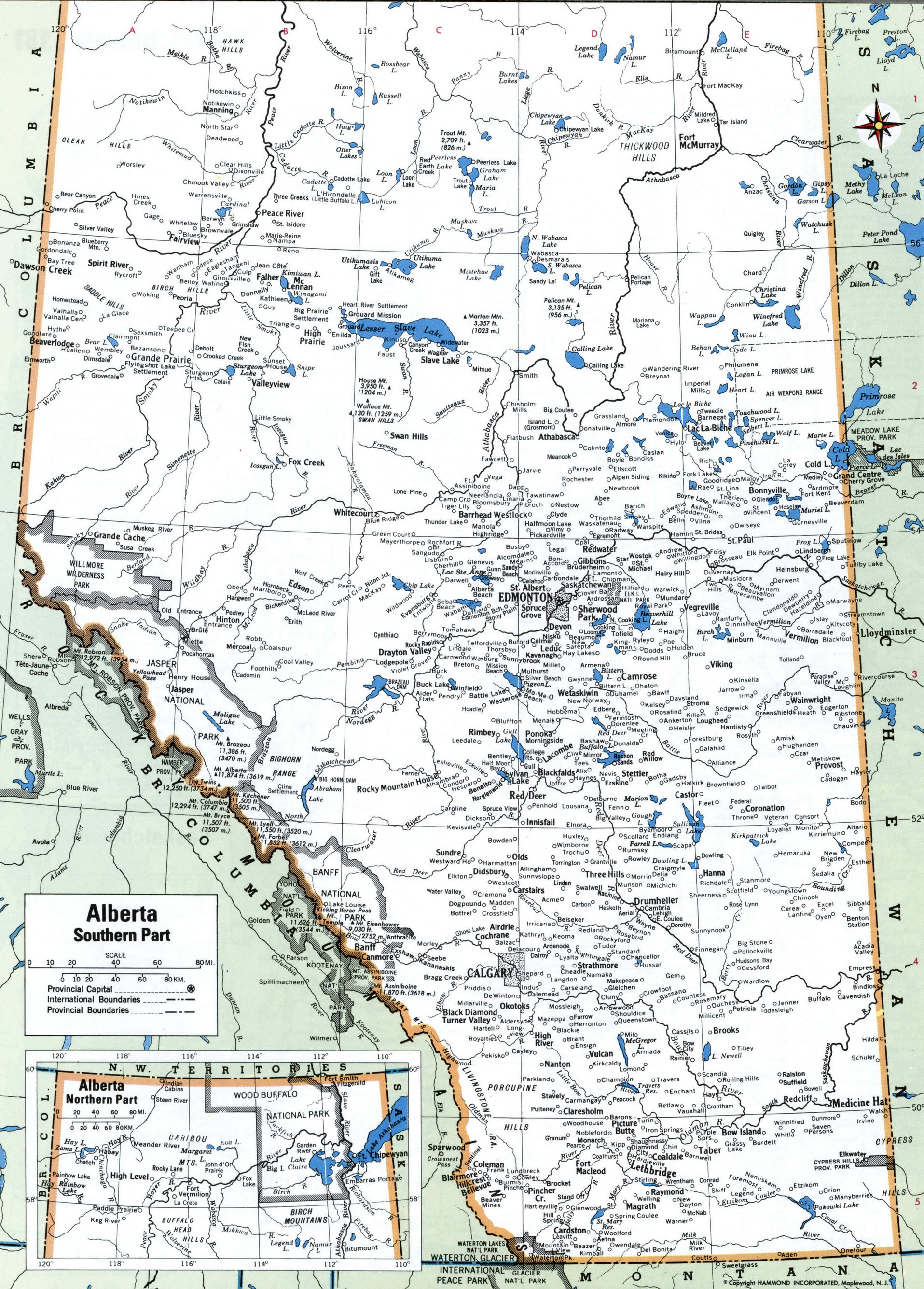 Alberta map regions. Detailed map of Alberta with cities and towns Alberta map regions. Detailed map of Alberta with cities and towns
