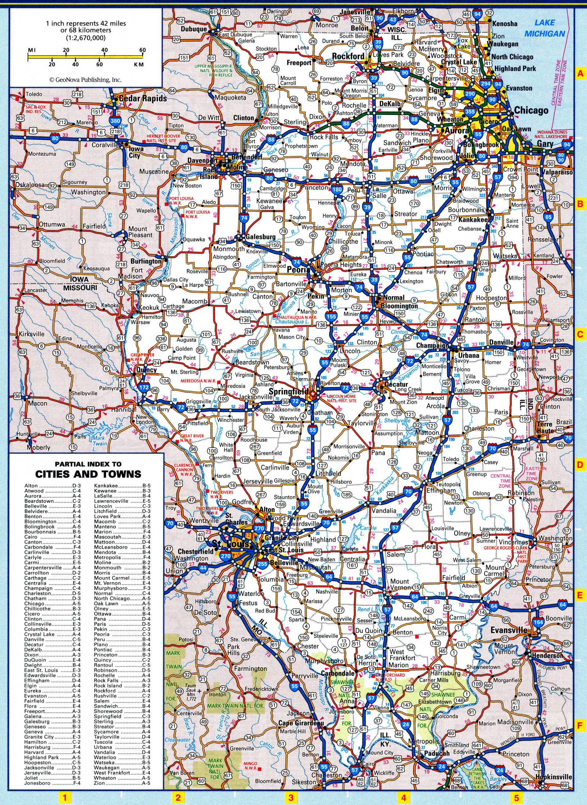 Illinois highways map. Detailed map of the Illinois highway with cities, villages, and rest areas. Illinois highways map. Detailed map of the Illinois highway with cities, villages, and rest areas.