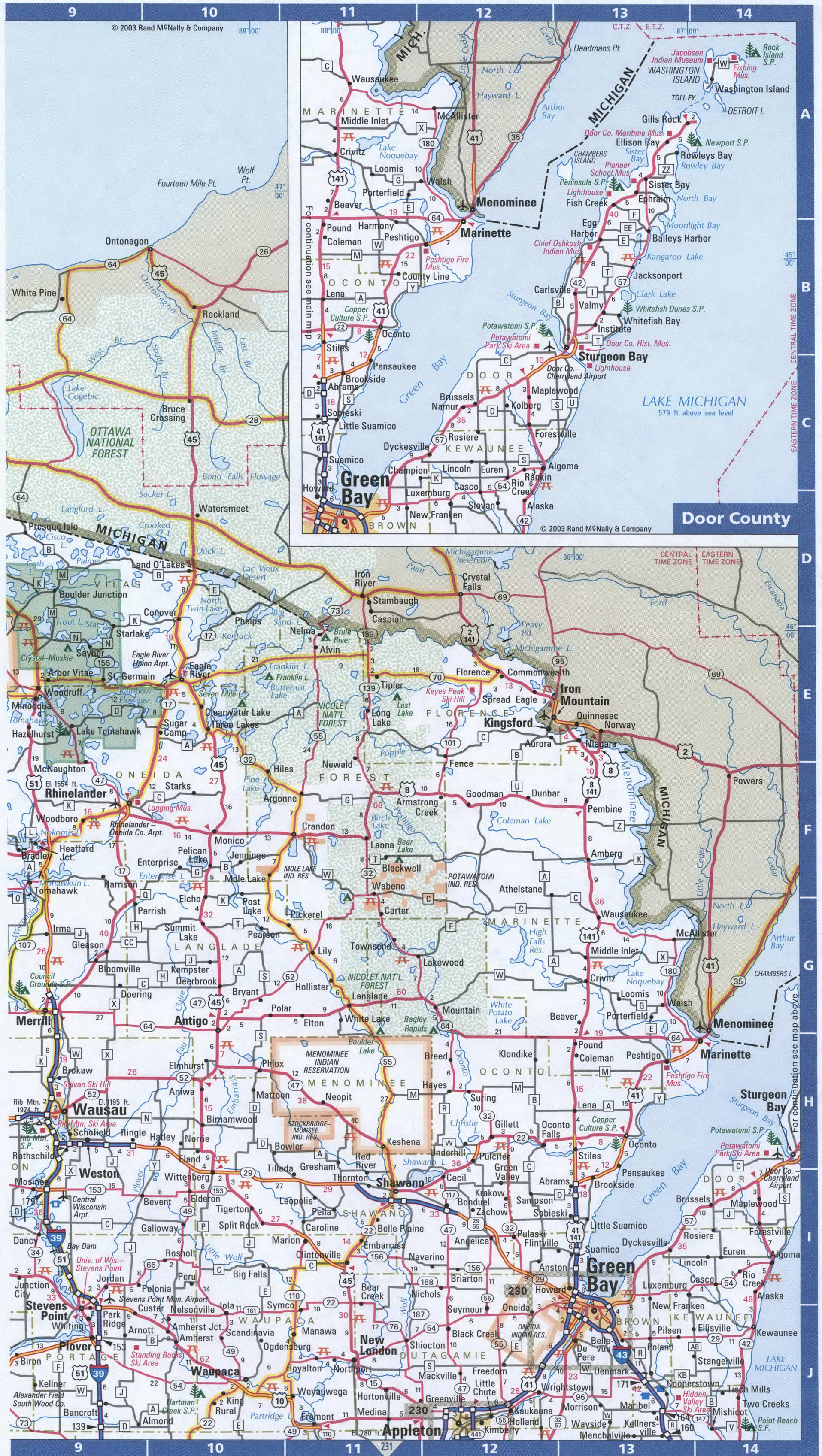 Northern Wisconsin roads map. Detailed map of Wisconsin with road numbers and distances between cities. Northern Wisconsin roads map. Detailed map of Wisconsin with road numbers and distances between cities.