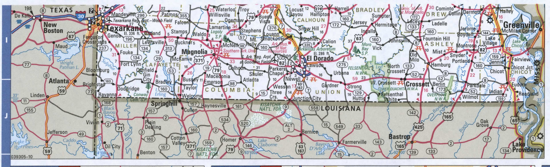 Arkansas Southern detailed roads map. Detailed map of the Arkansas highway with cities, villages, and rest areas. Arkansas Southern detailed roads map. Detailed map of the Arkansas highway with cities, villages, and rest areas.