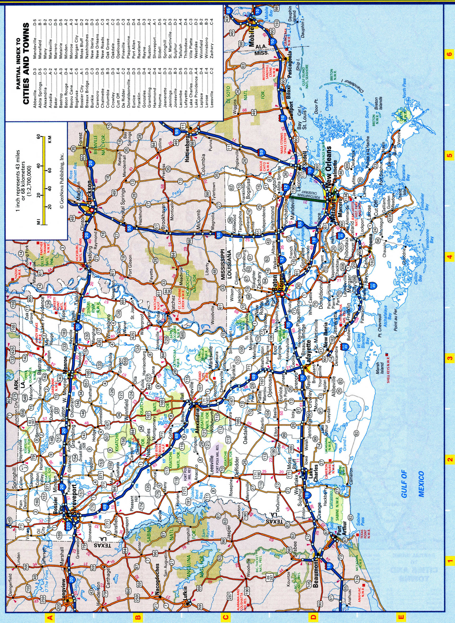 Louisiana highways map. Detailed map of the Louisiana highway with cities, villages, and rest areas. Louisiana highways map. Detailed map of the Louisiana highway with cities, villages, and rest areas.