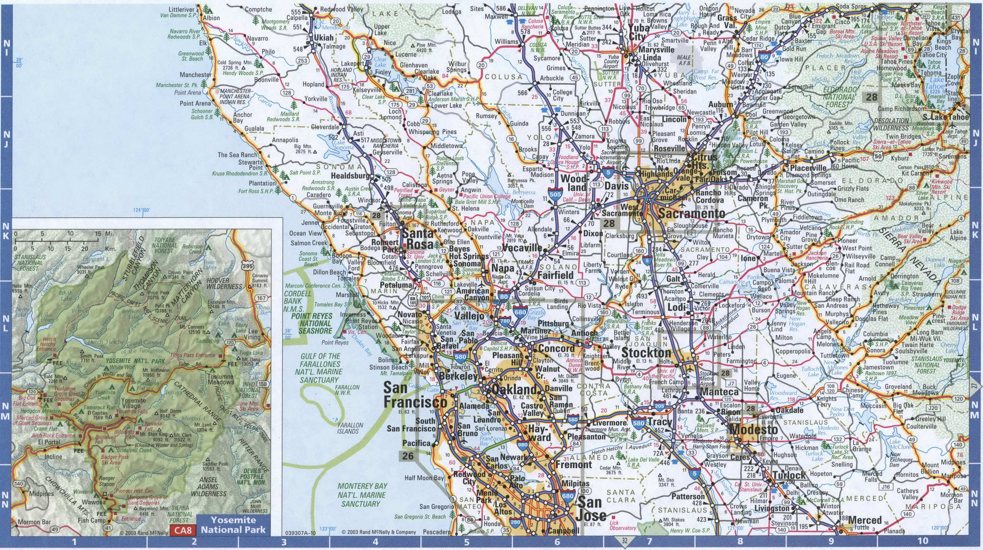 Northern California detailed roads map Northern California detailed roads map