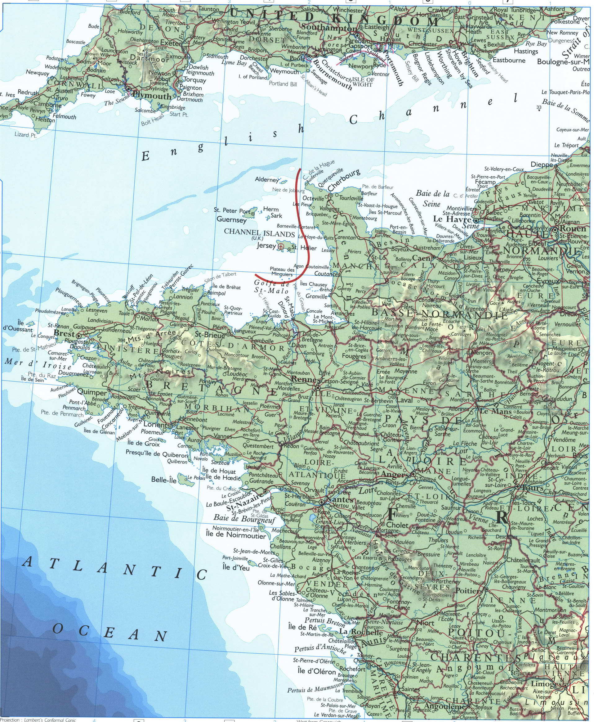 Northern France map. Detailed physical map of the Northern France region with cities and roads. Northern France map. Detailed physical map of the Northern France region with cities and roads.