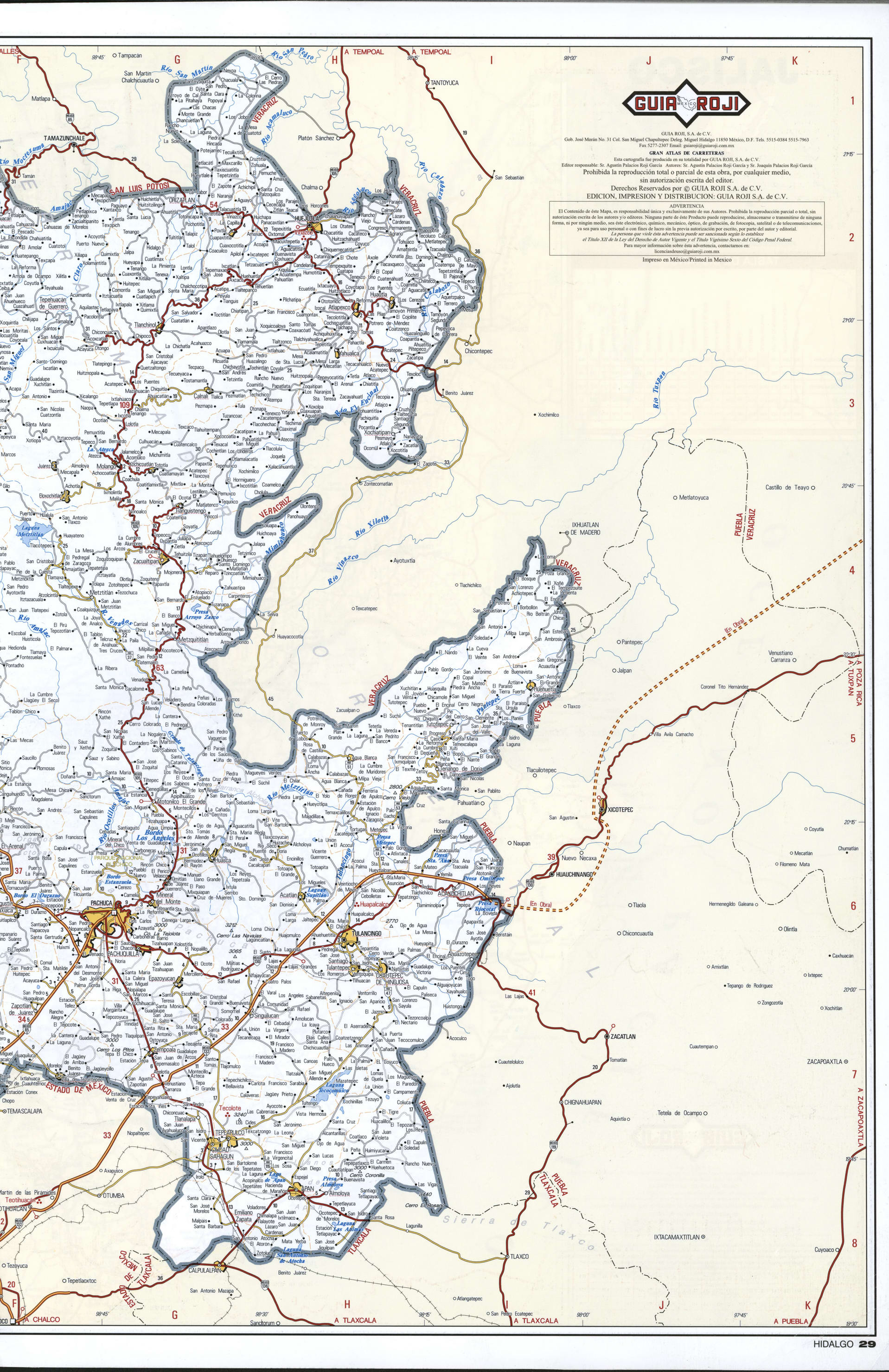 Hidalgo state map eastern