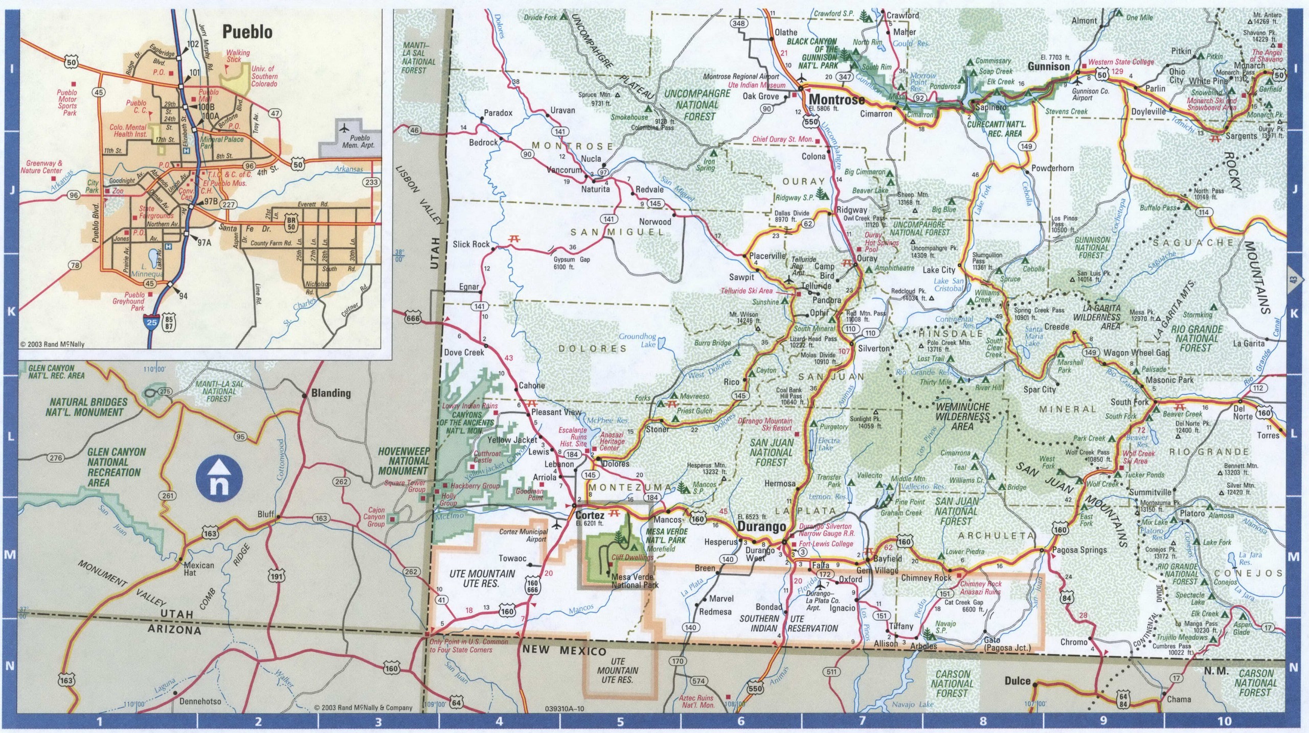 Colorado detailed roads map