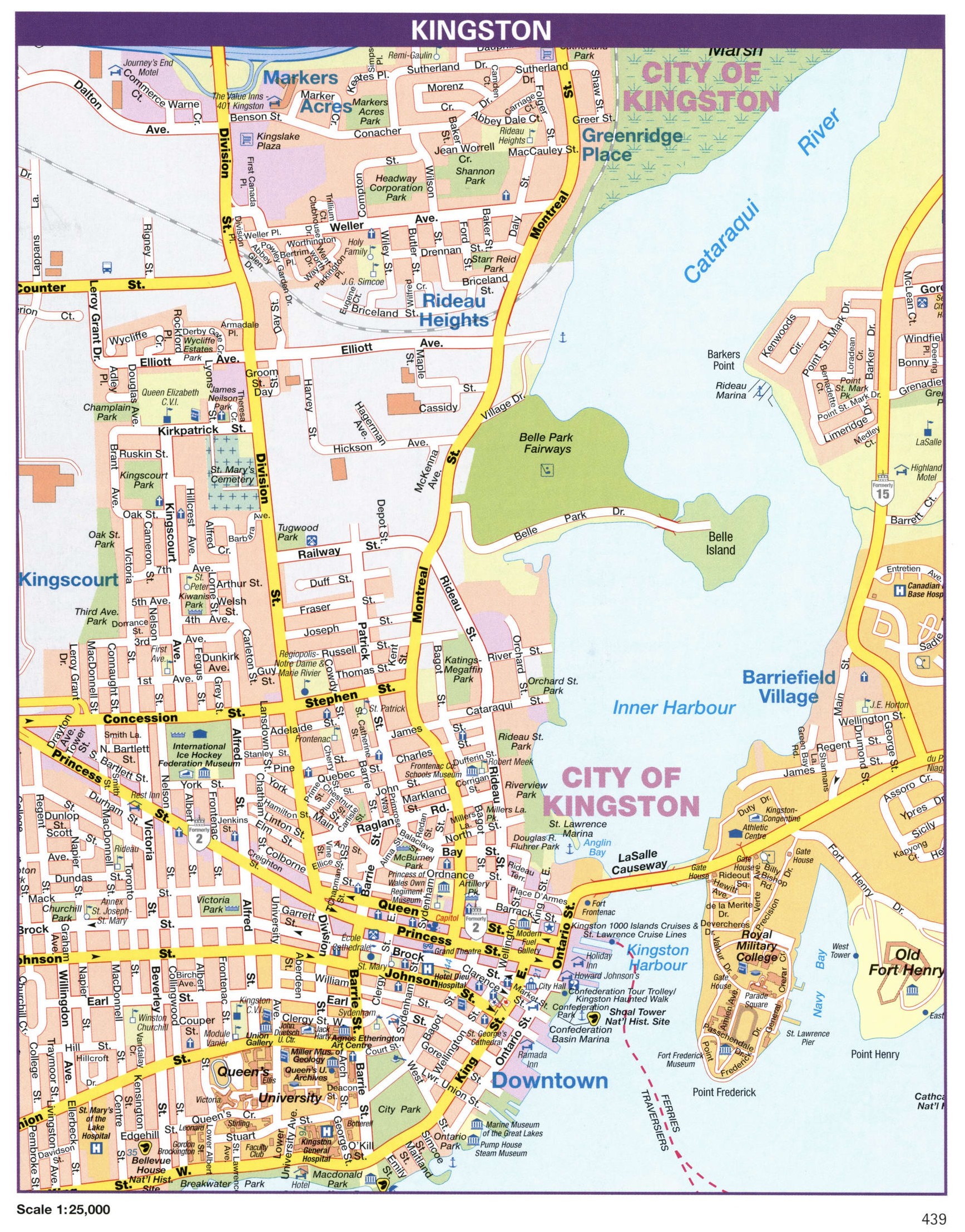Kingston city map. Detailed map of city Kingston with all streets and roads Kingston city map. Detailed map of city Kingston with all streets and roads
