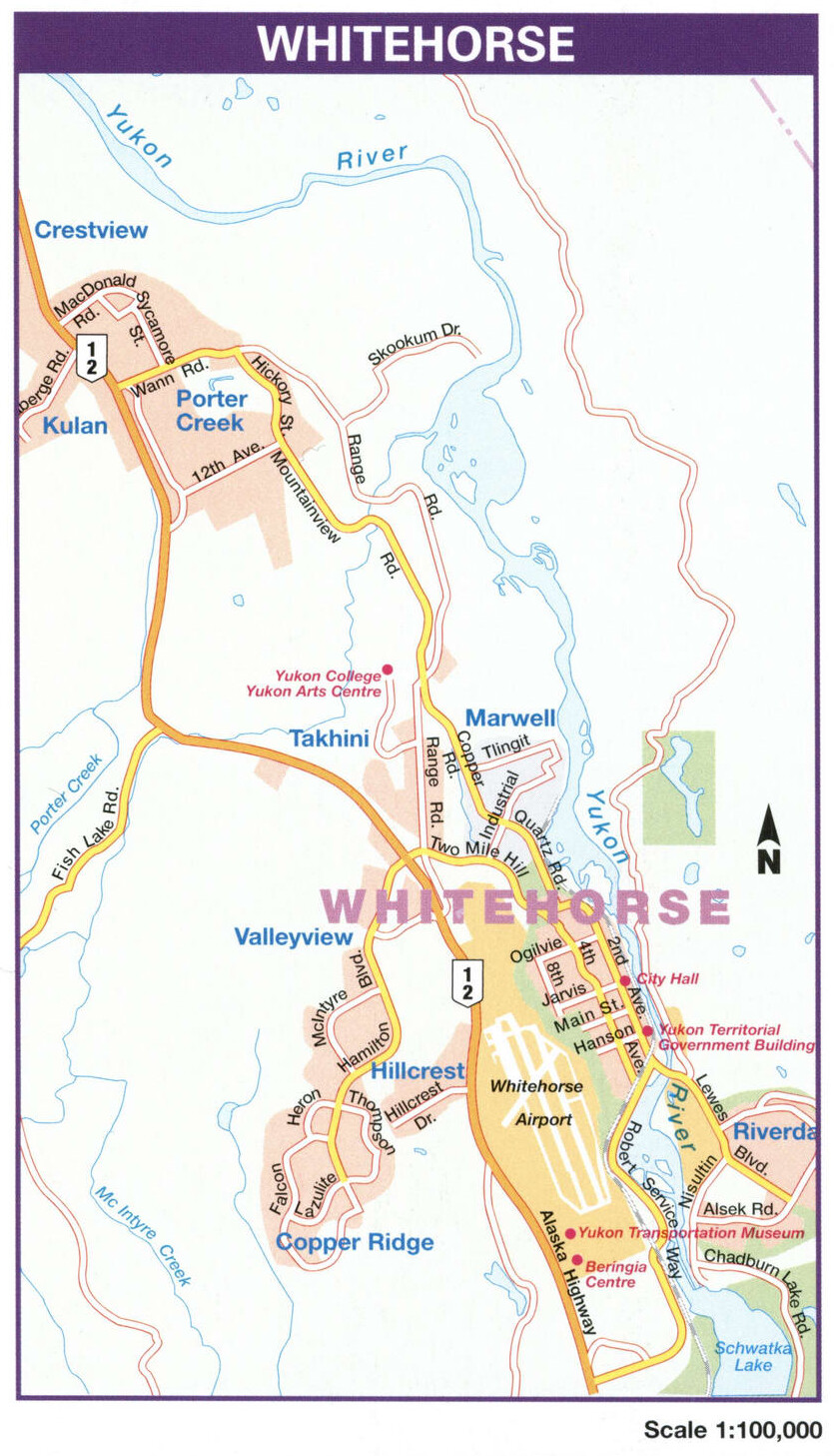Whitehorse city map. Detailed map of the Canadian city Whitehorse with all streets and roads. Whitehorse city map. Detailed map of the Canadian city Whitehorse with all streets and roads.