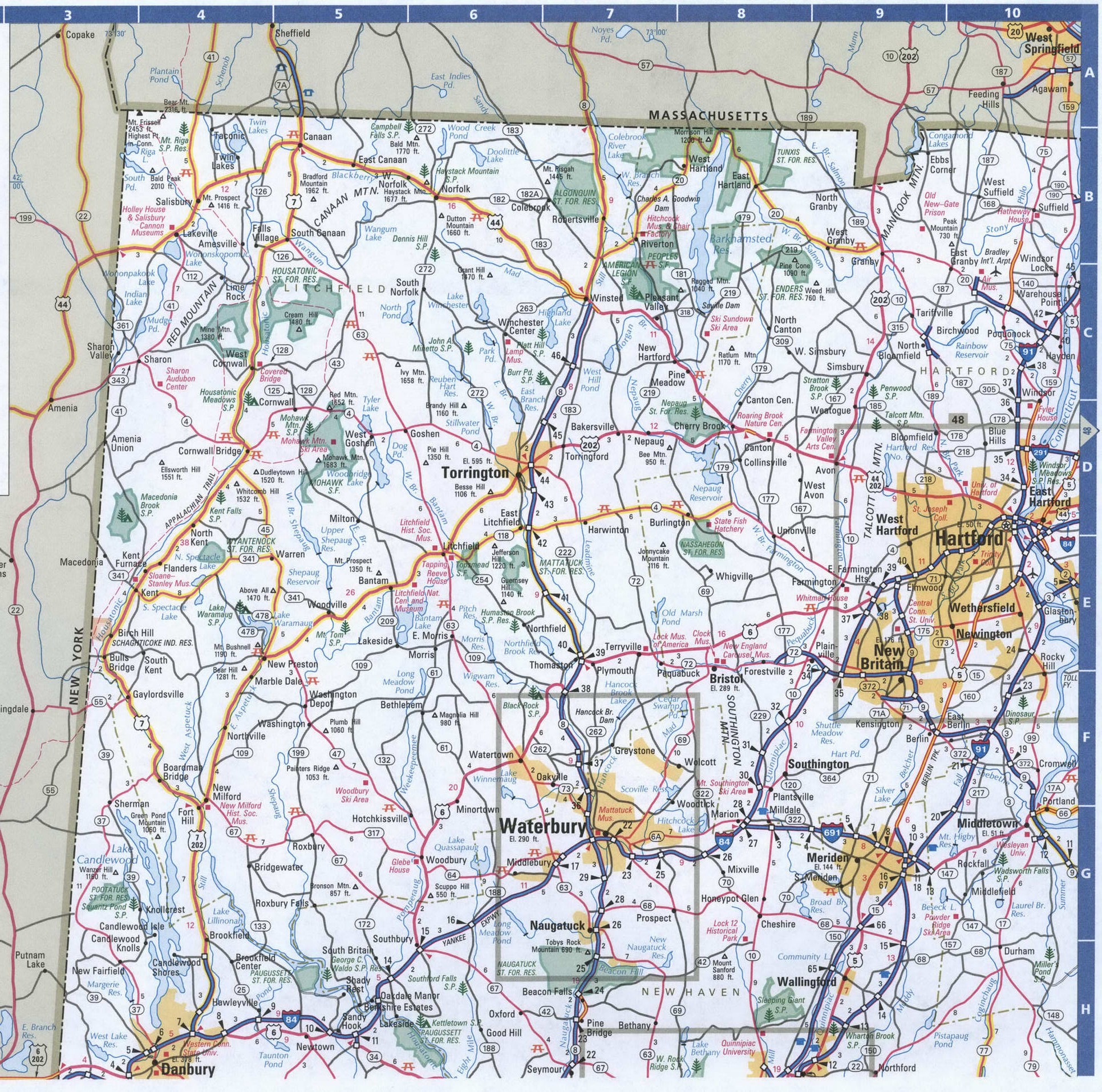 West Connecticut map