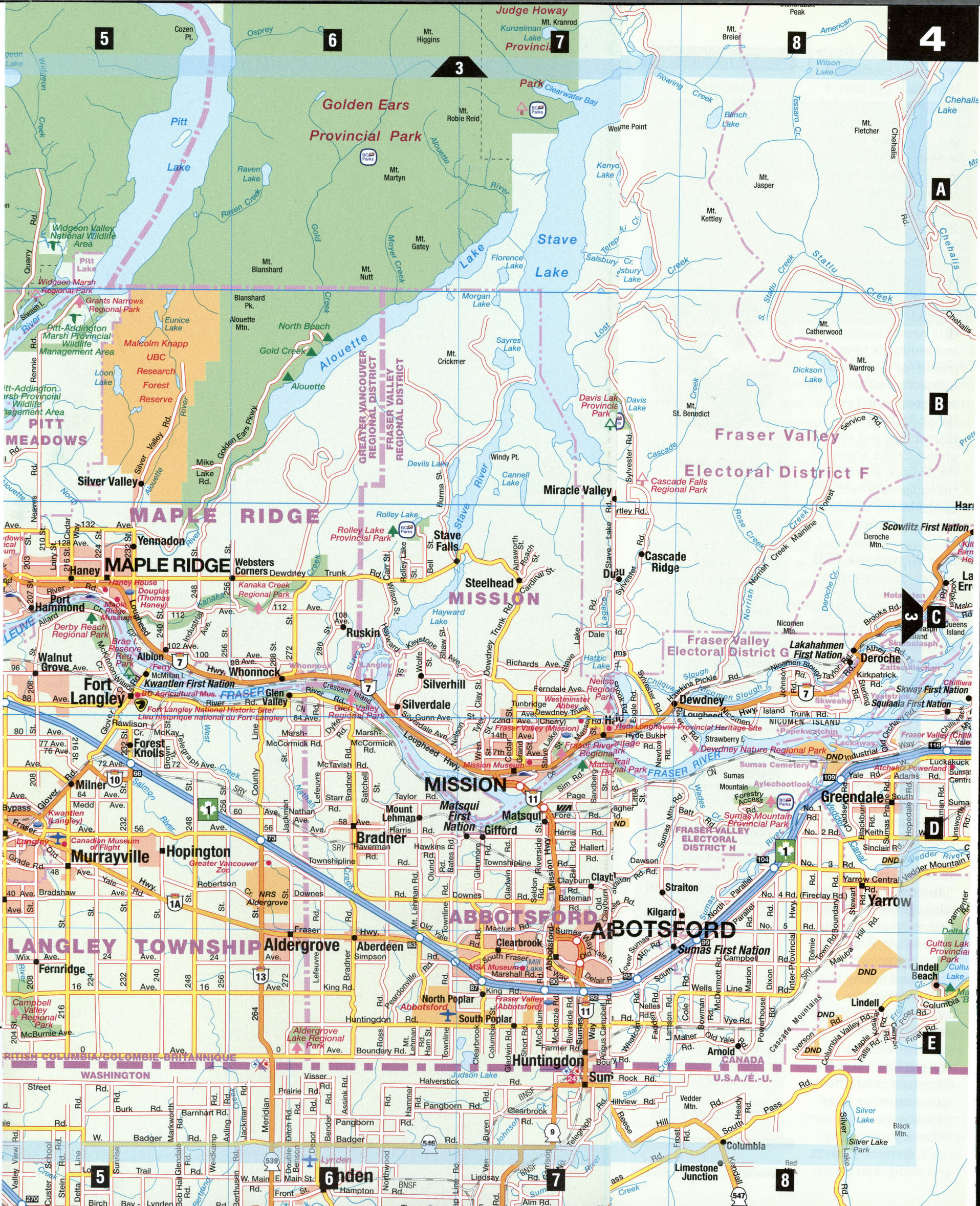 Greater Vancouver map BC. Detailed map of Vancouver with streets, roads, and highways Greater Vancouver map BC. Detailed map of Vancouver with streets, roads, and highways