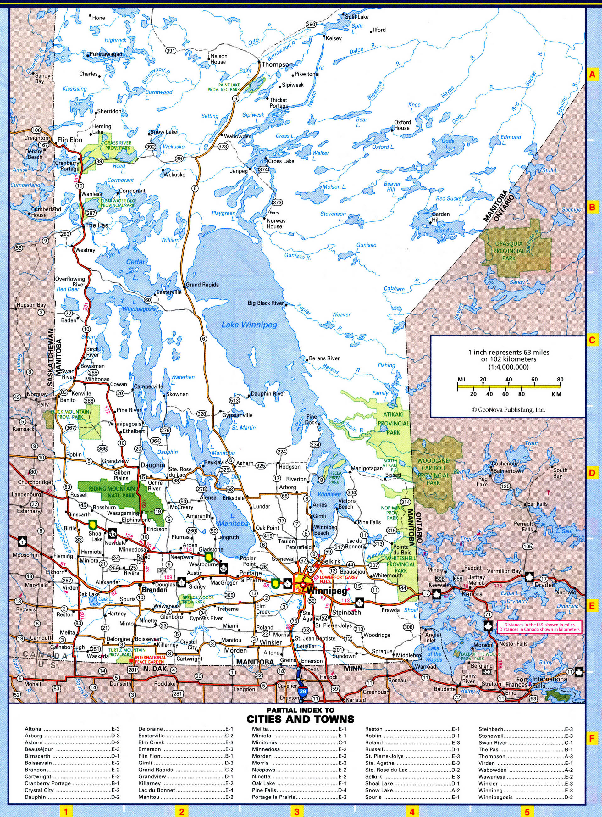 Manitoba highways map. Detailed map of the province of Manitoba with roads and highways Manitoba highways map. Detailed map of the province of Manitoba with roads and highways