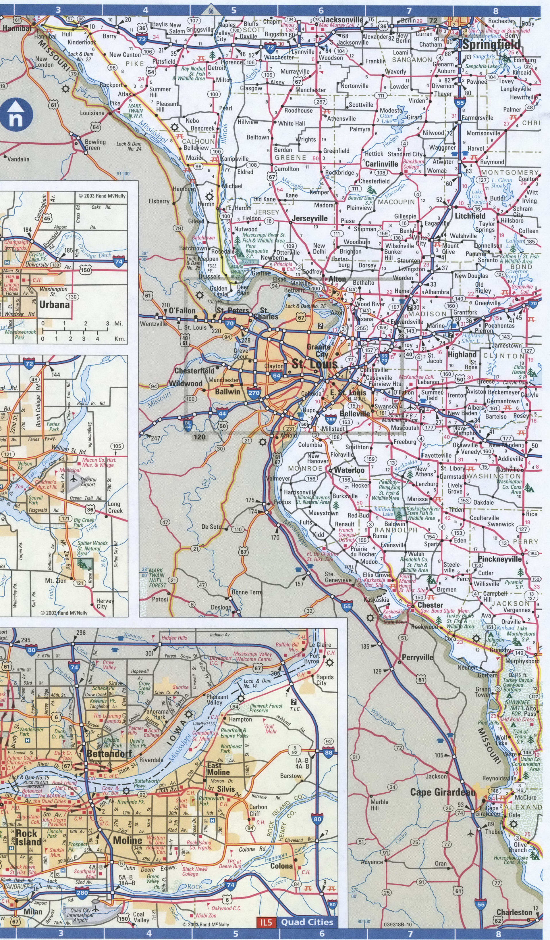 South Illinois map. Detailed map of all roads in South Illinois with distances between cities and towns. South Illinois map. Detailed map of all roads in Southern Illinois with distances between cities and towns.