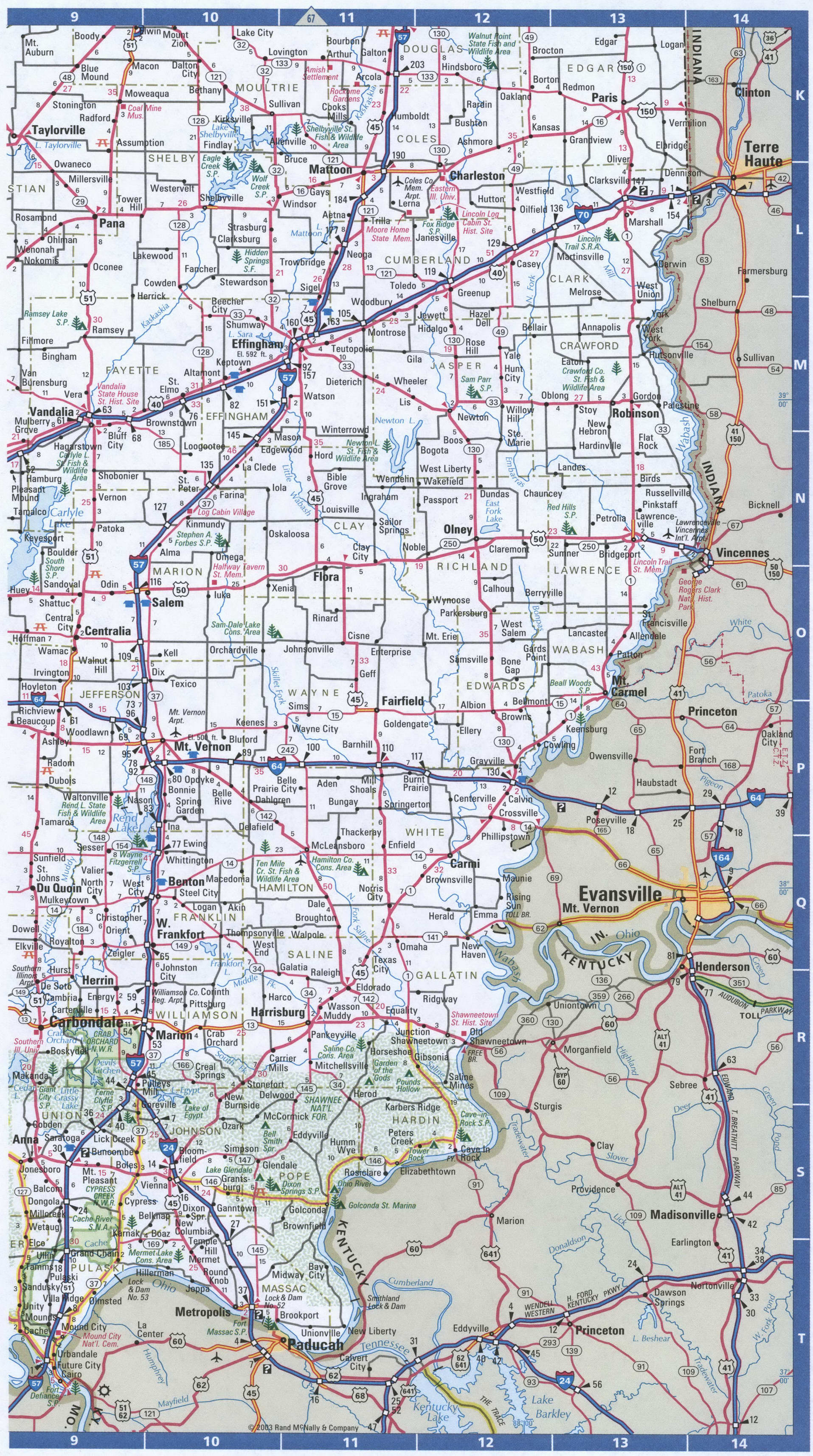 Southern Illinois map Southern Illinois map