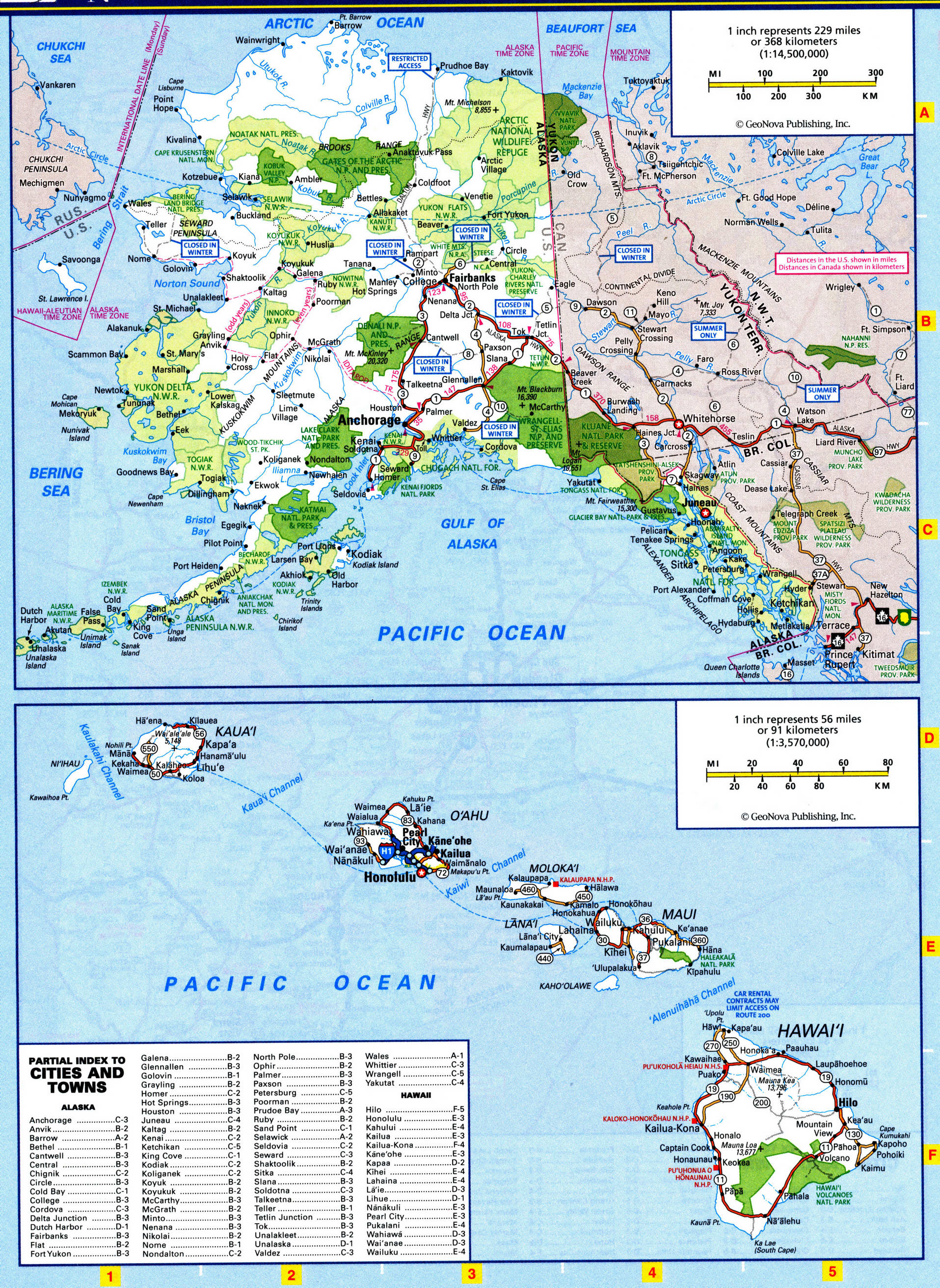 Alaska highway map. Detailed map of the roads of Alaska with cities, villages, and rest areas. Alaska highway map. Detailed map of the roads of Alaska with cities, villages, and rest areas.