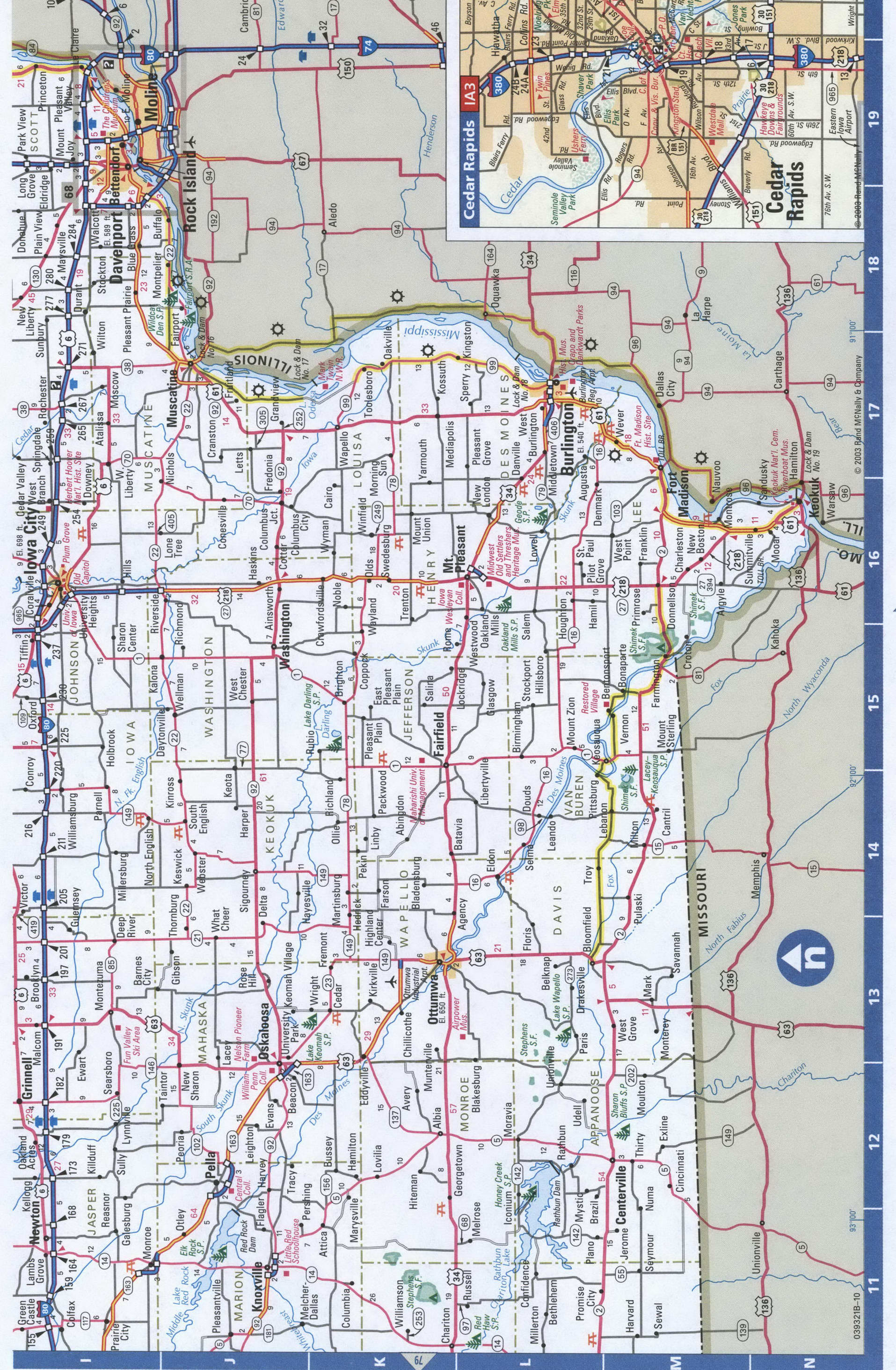 Eastern Iowa map. Detailed map of all roads in Eastern Iowa with distances between cities and towns. Eastern Iowa map. Detailed map of all roads in Eastern Iowa with distances between cities and towns.