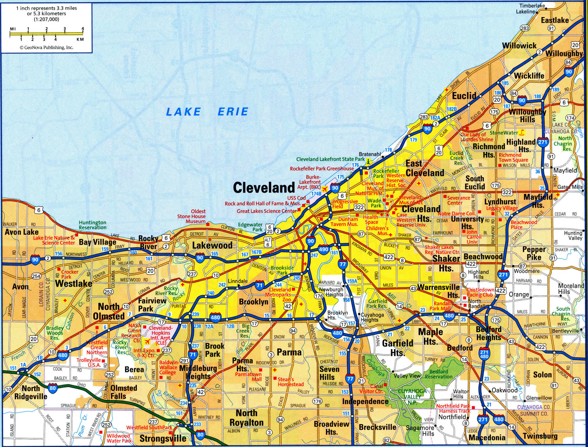 map of Cleveland city. Detailed updated map of all roads in Cleveland and the suburbs map of Cleveland city. Detailed updated map of all roads in Cleveland and the suburbs