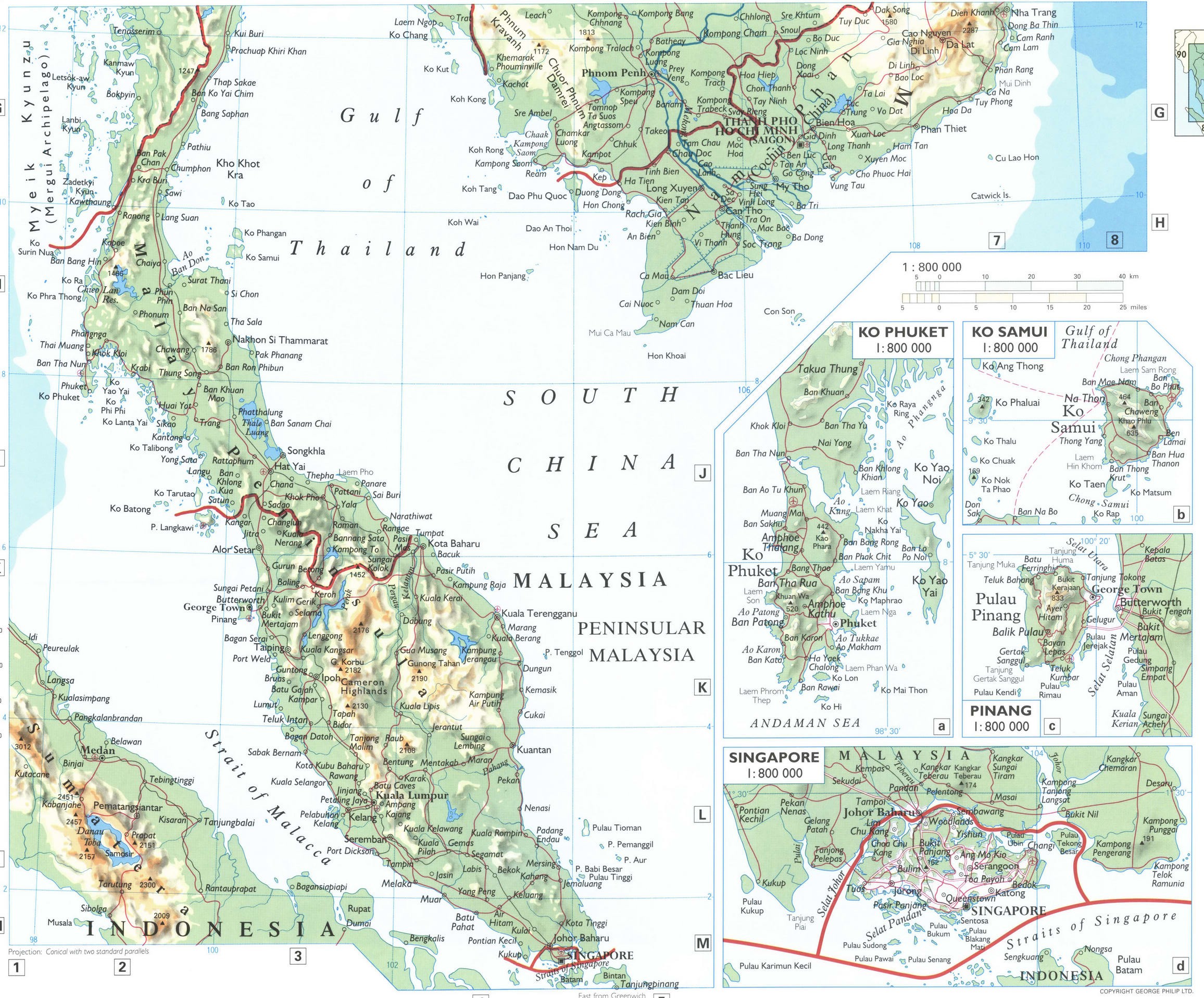 Laos and Thailand map Laos and Thailand map