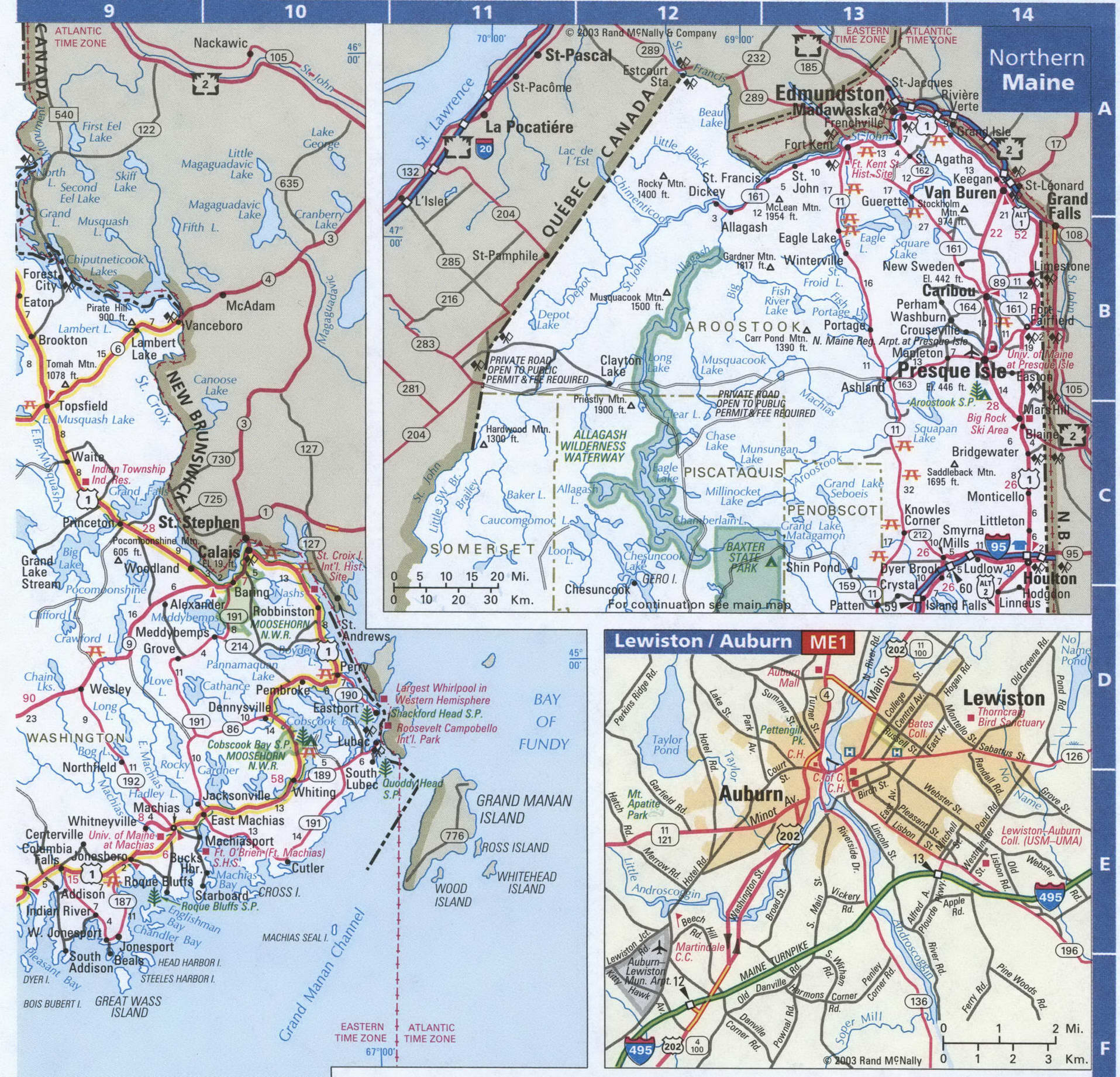 Northern Maine road map. Detailed map of the state of Maine with cities, villages, and recreational areas. Northern Maine road map. Detailed map of the state of Maine with cities, villages, and recreational areas.