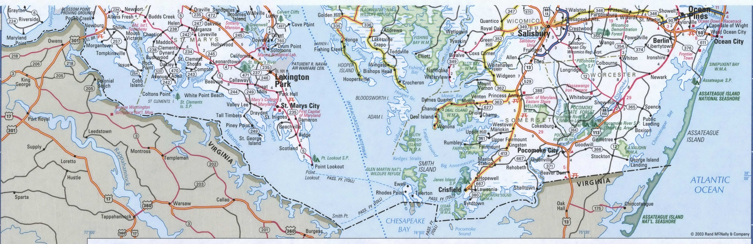 East Maryland map