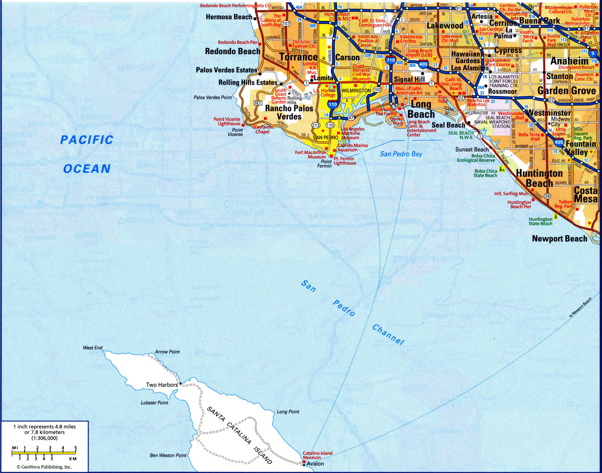 Map of West Los Angeles city