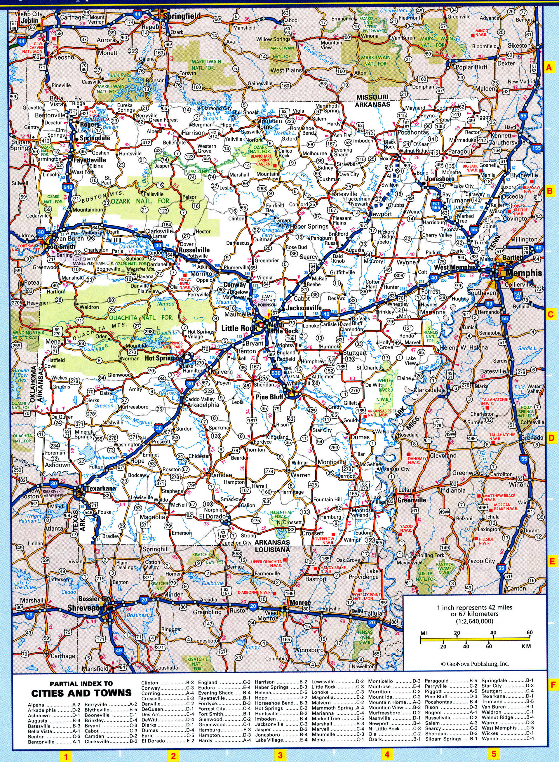 Arkansas highway map