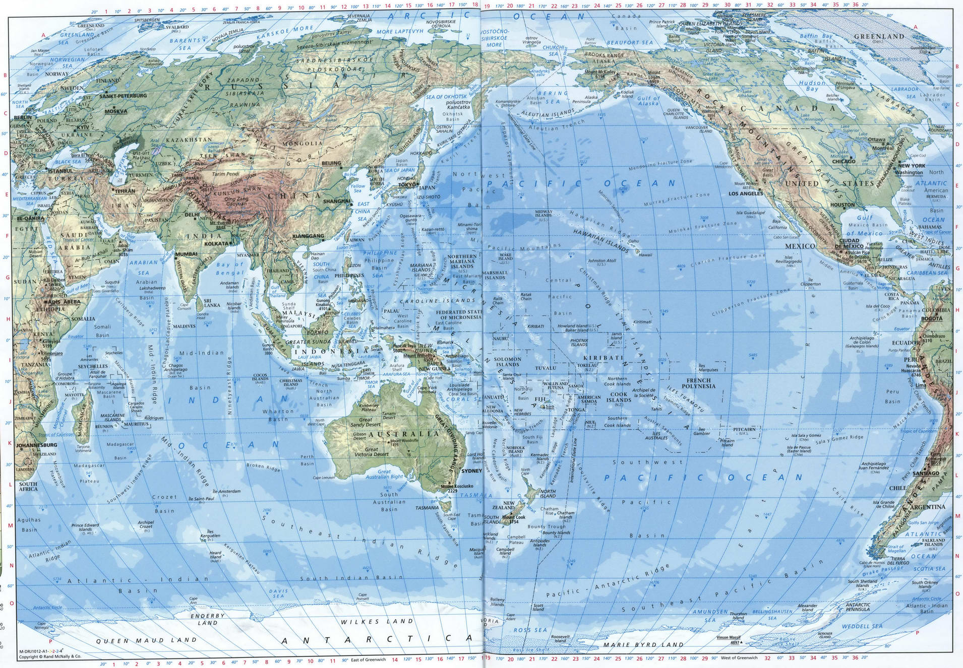 Название частей тихого океана. Физическая карта Тихого океана. Карта Тихого океана географическая. Карта Тихого океана с морями заливами и проливами. Тихий океан атлас.